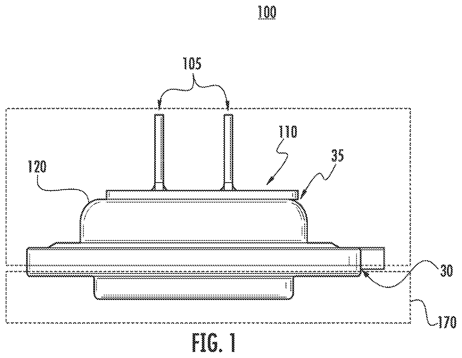 Patent US12313487 — Pressure sensors and methods of manufacturing a pressure sensor — Figure 1