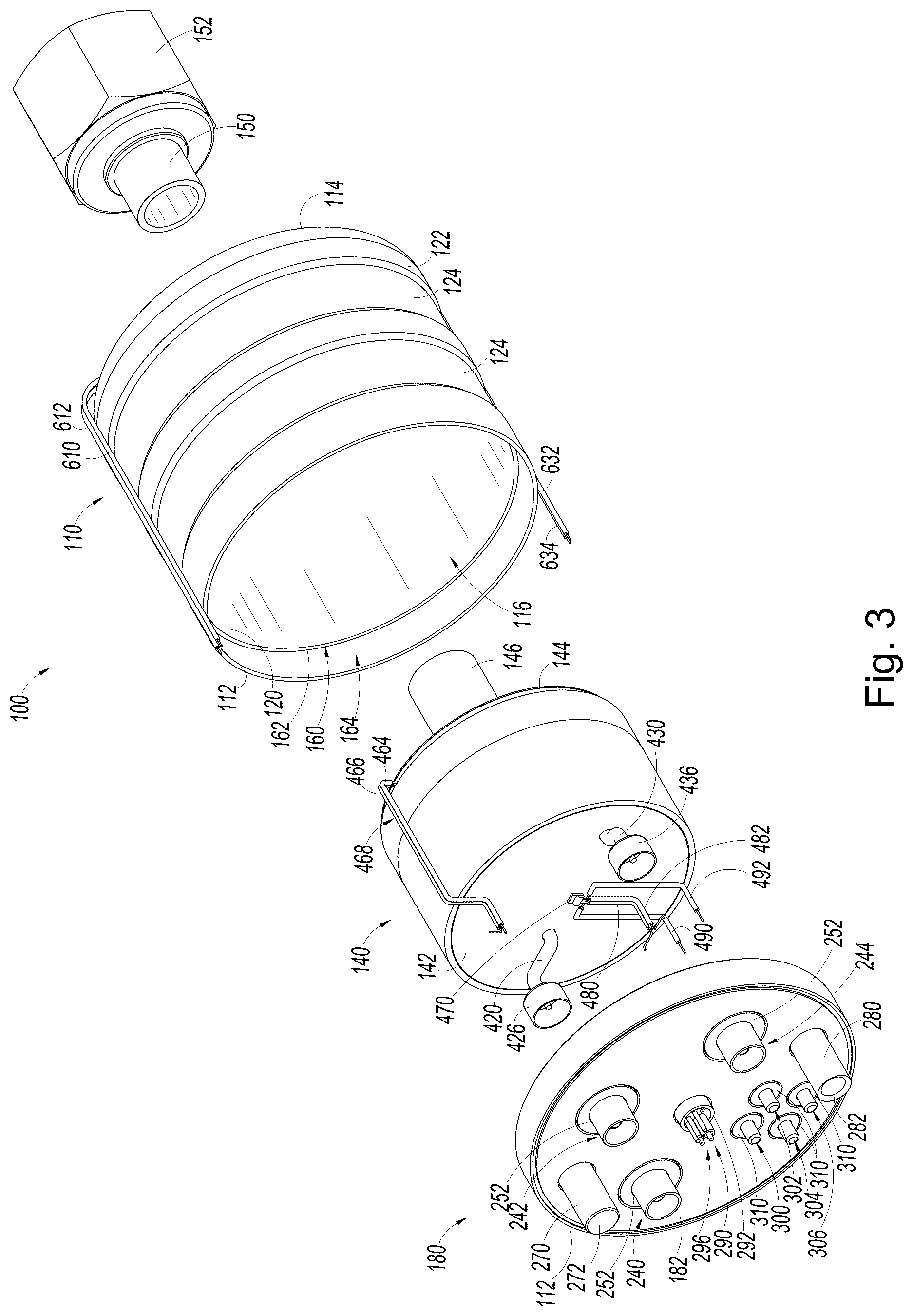 Patent US12313488 Figure 2 – Thermal insulation system for a capacitance diaphragm gauge