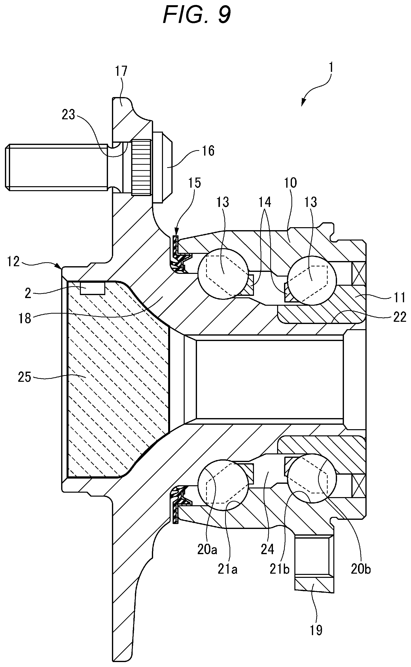 Patent US12313495 Figure 9 – State determination device for hub unit bearing, state determination method for hub unit bearing, program, and hub unit bearing