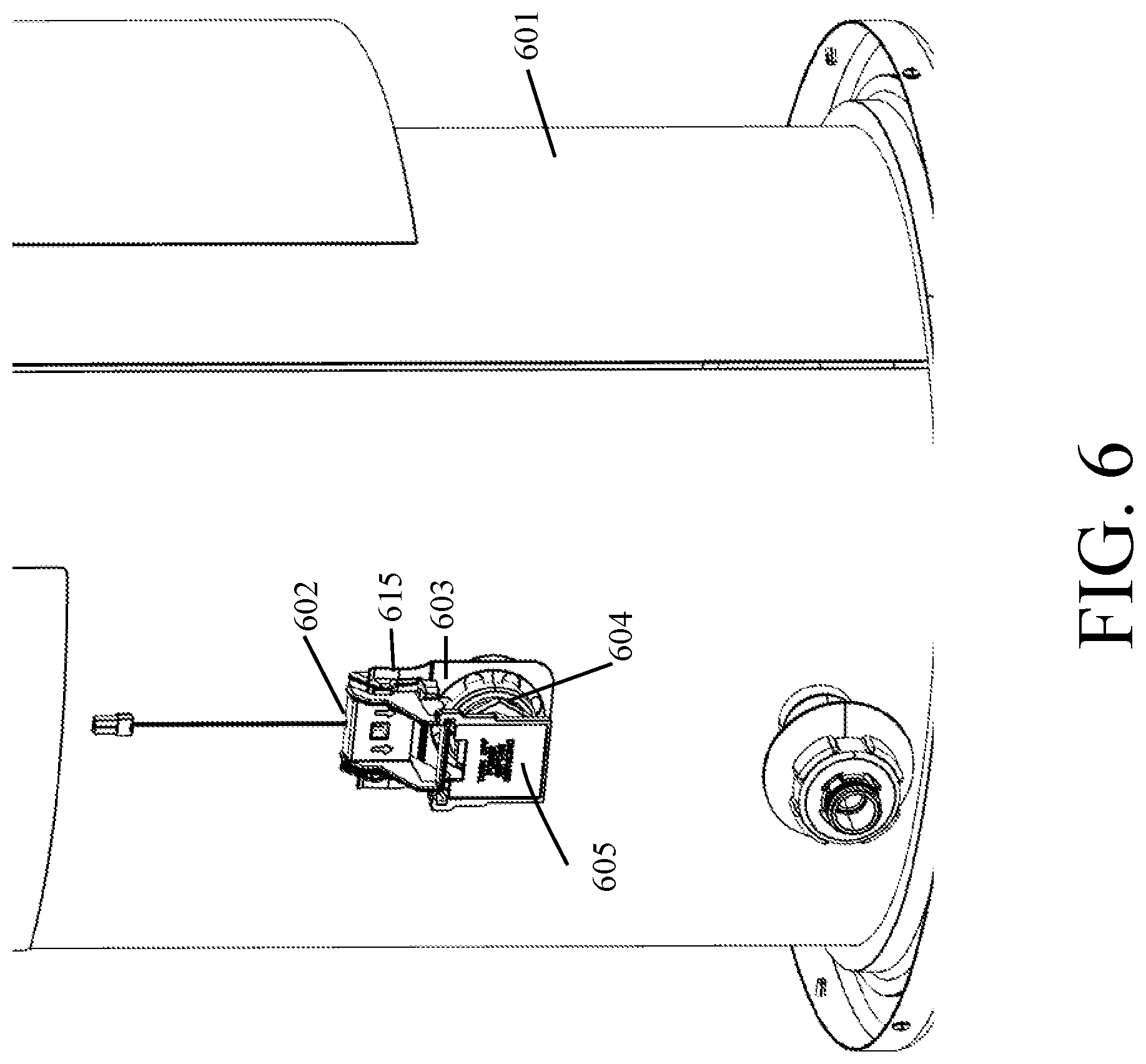 Patent US12313499 Figure 6 – Water heater with an integrated leak detection system