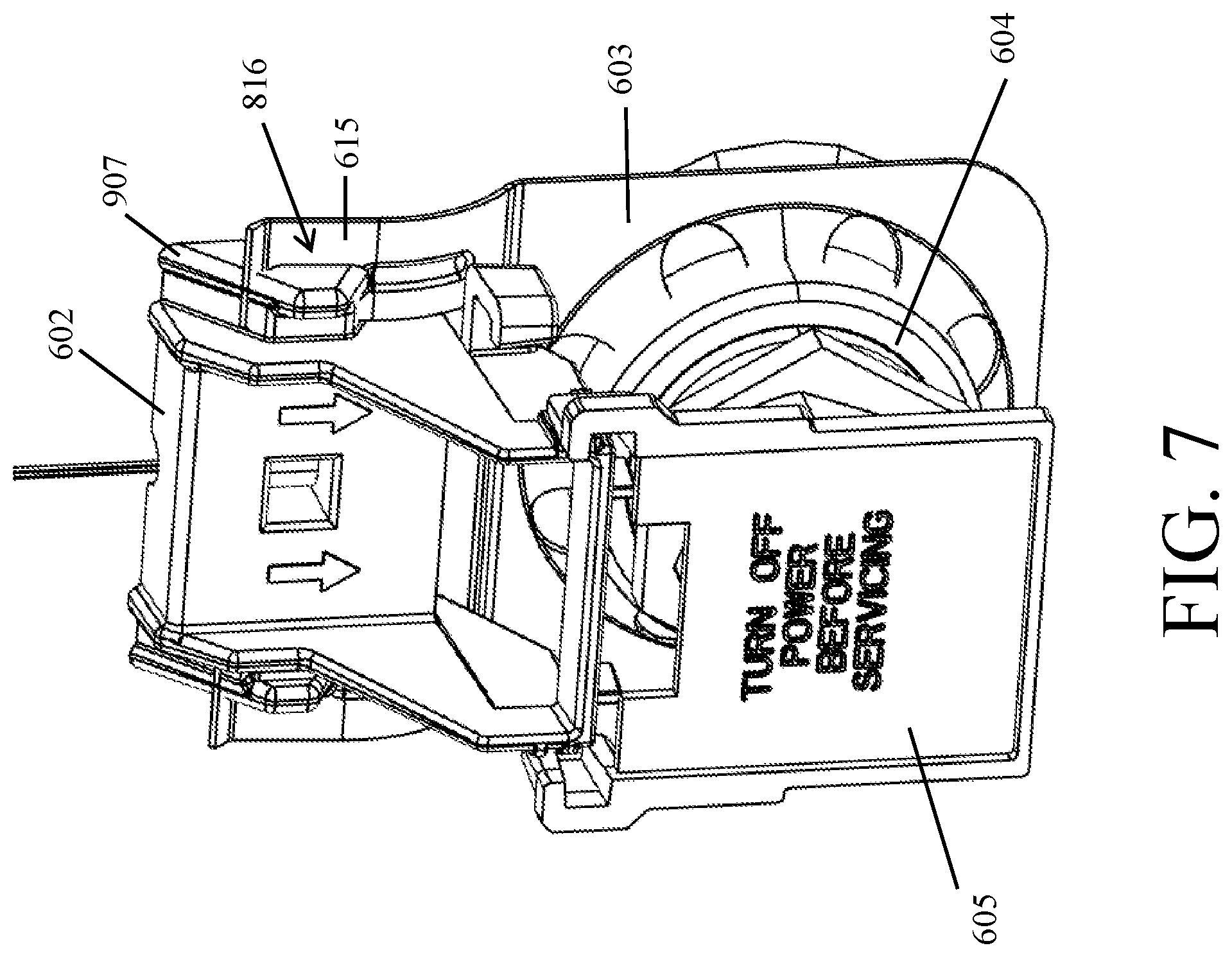 Patent US12313499 Figure 7 – Water heater with an integrated leak detection system