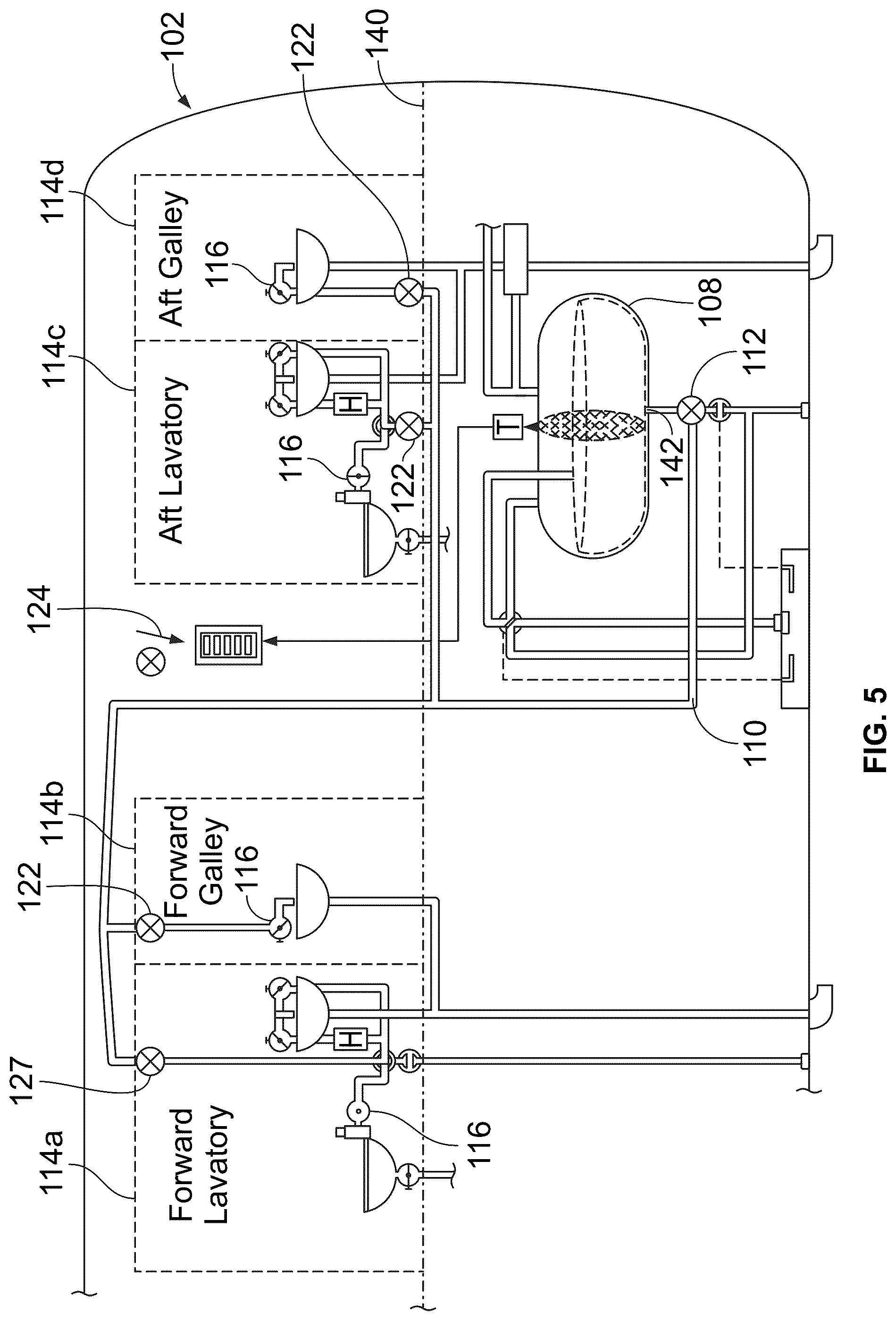 Patent US12313502 Figure 4 – Water leak detection systems and methods for an internal cabin of an aircraft