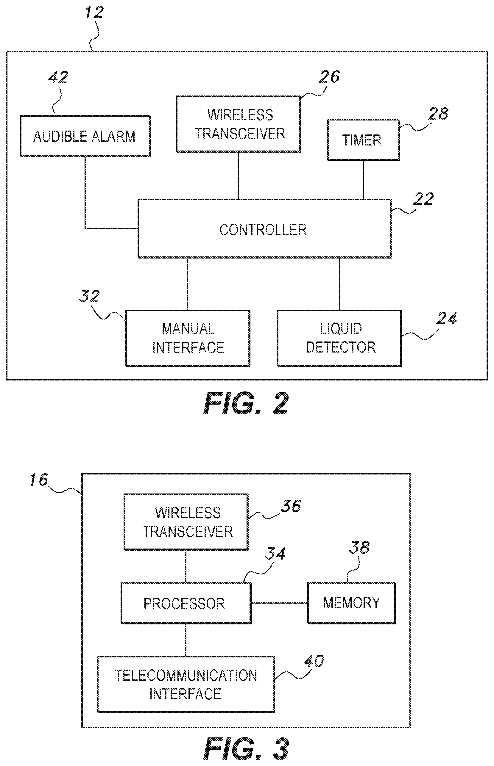 Patent US12313503 Figure 2 – System and method for wireless water leak detection