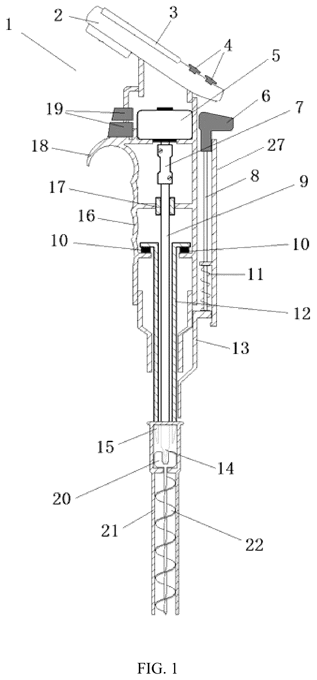 Patent US12313507 Figure 1 – Solid transferring device