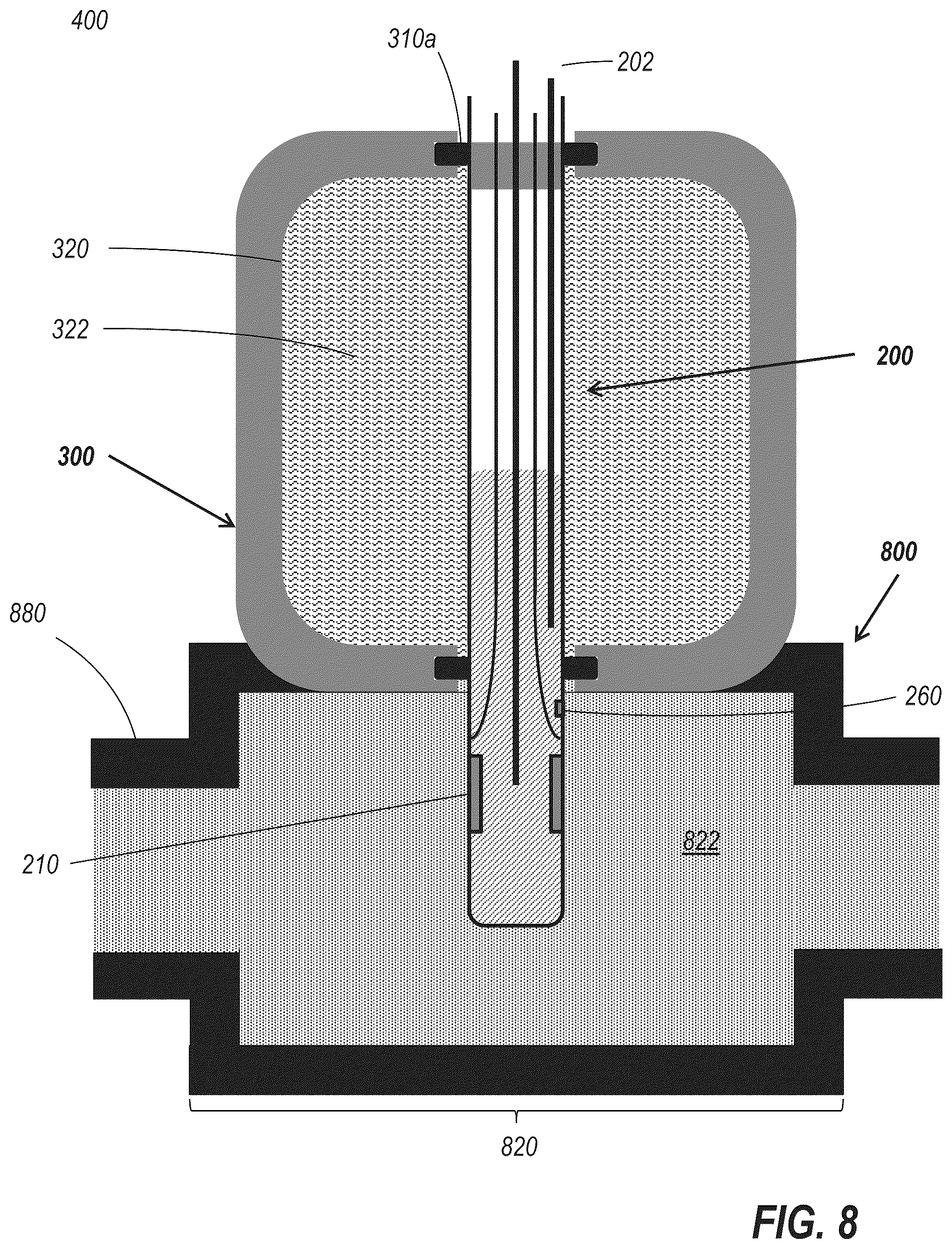 Patent US12313586 Figure 11 – Sensing element for use with media-preserving storage and calibration chamber