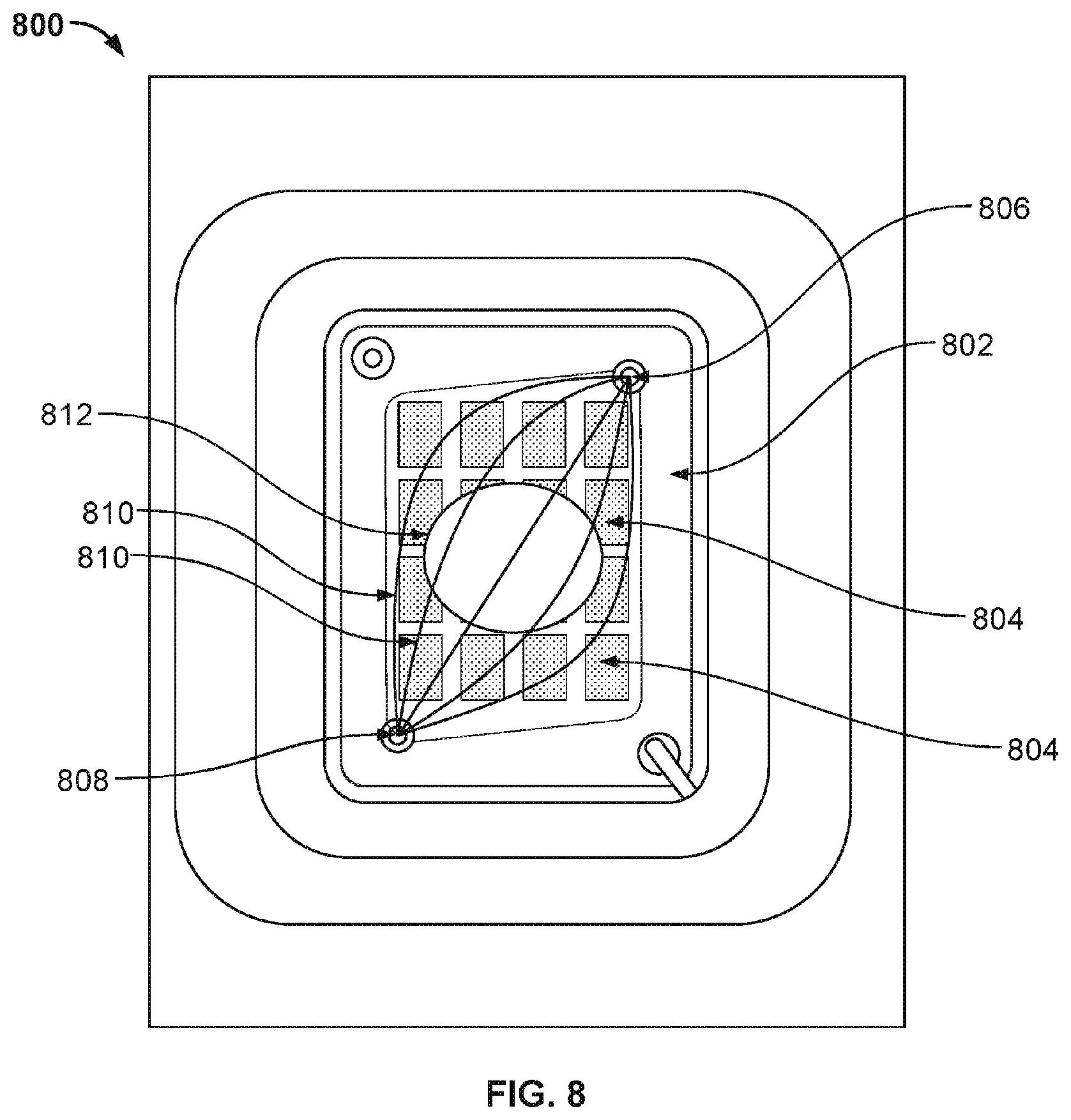 Patent US12313588 Figure 8 – Molded flow channel