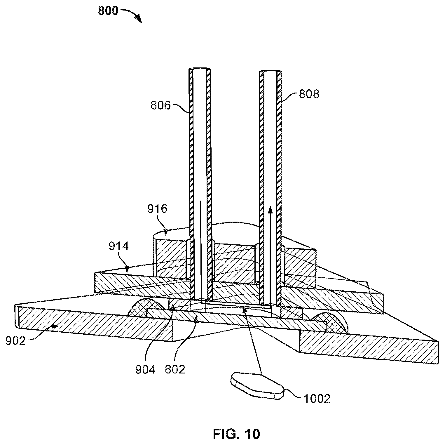 Patent US12313588 Figure 10 – Molded flow channel