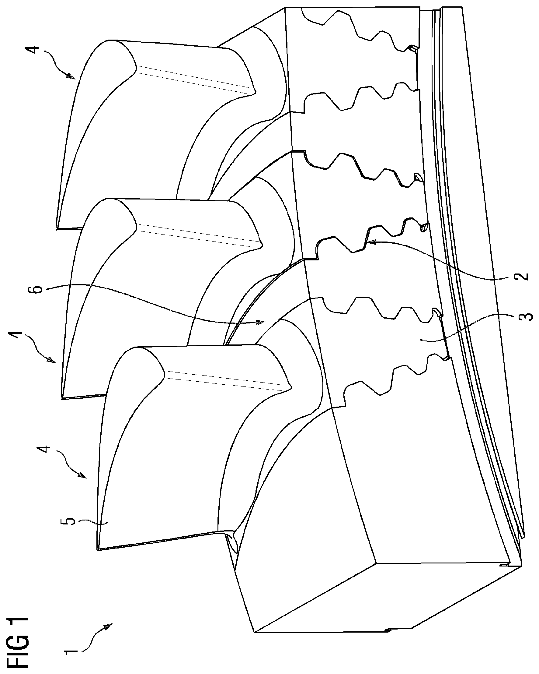 Patent US12313596 Figure 1 – Method for the nondestructive crack testing of surfaces of rotor blade-receiving blade reception slots of a rotor, and ultrasound device