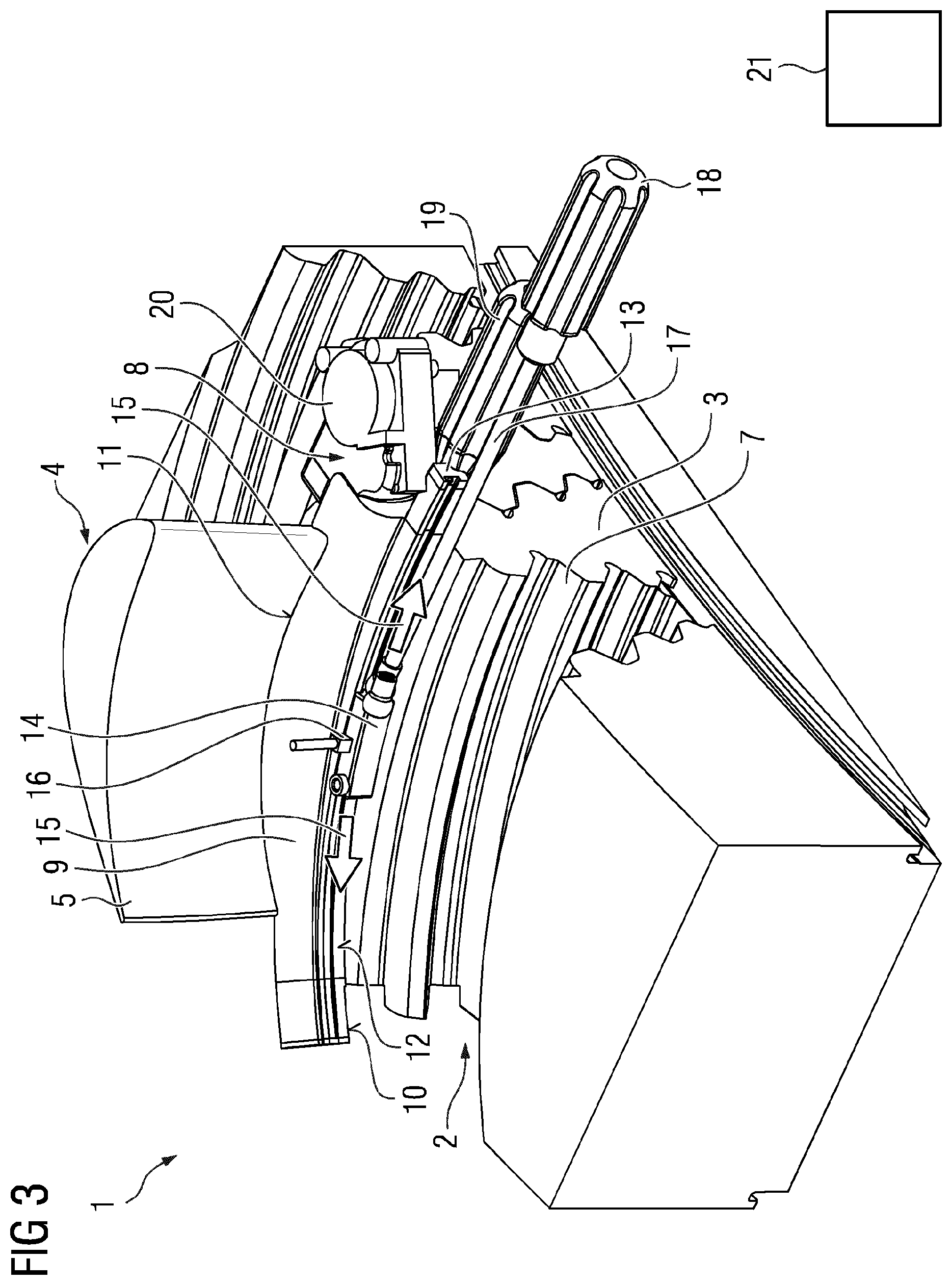 Patent US12313596 Figure 3 – Method for the nondestructive crack testing of surfaces of rotor blade-receiving blade reception slots of a rotor, and ultrasound device