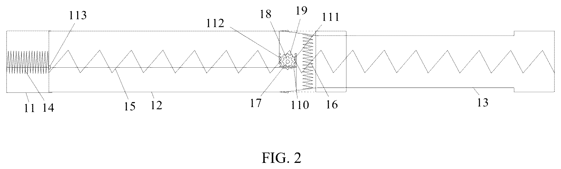Patent US12313605 Figure 2 – Single-pulse experimentation device based on hopkinson pressure bar and experimentation method
