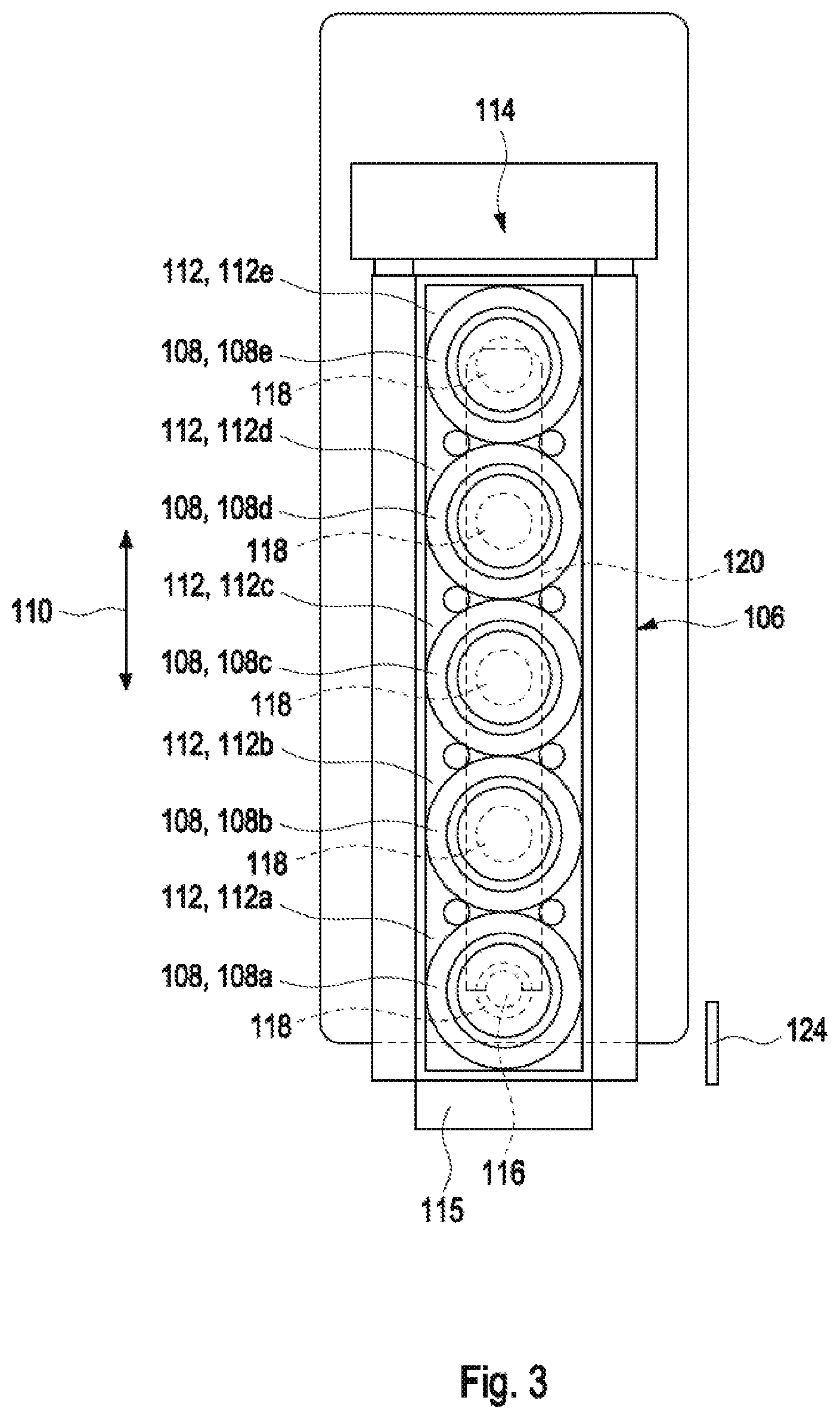 Patent US12313643 Figure 3 – Reagent drawer and associated detector mounted to a slider capable of extending from an automatic analyzer housing