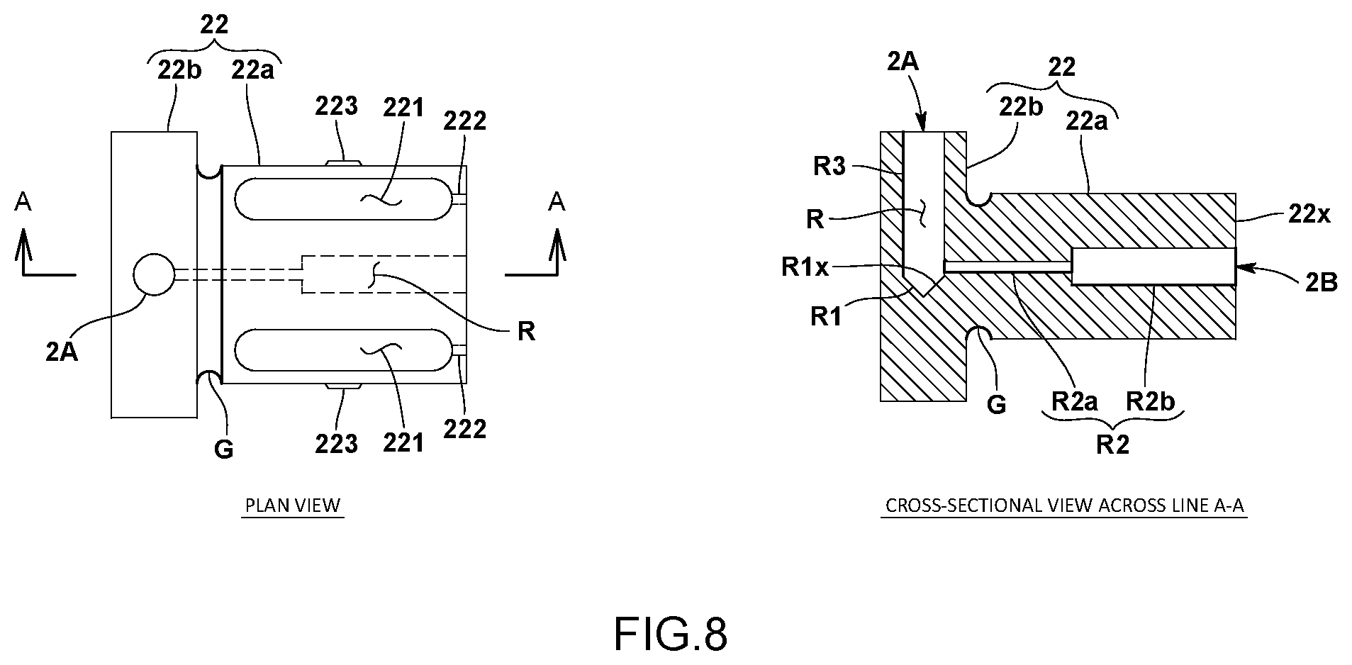 Patent US12313645 Figure 8 – Measurement cell and centrifugal sedimentation-type particle-size distribution measuring device using said measurement cell