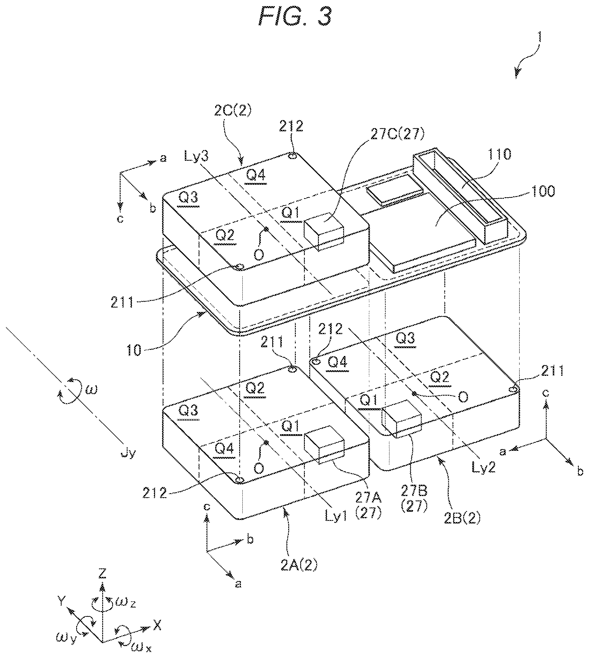 Patent US12313647 Figure 3 – Sensor unit, electronic apparatus, and moving object