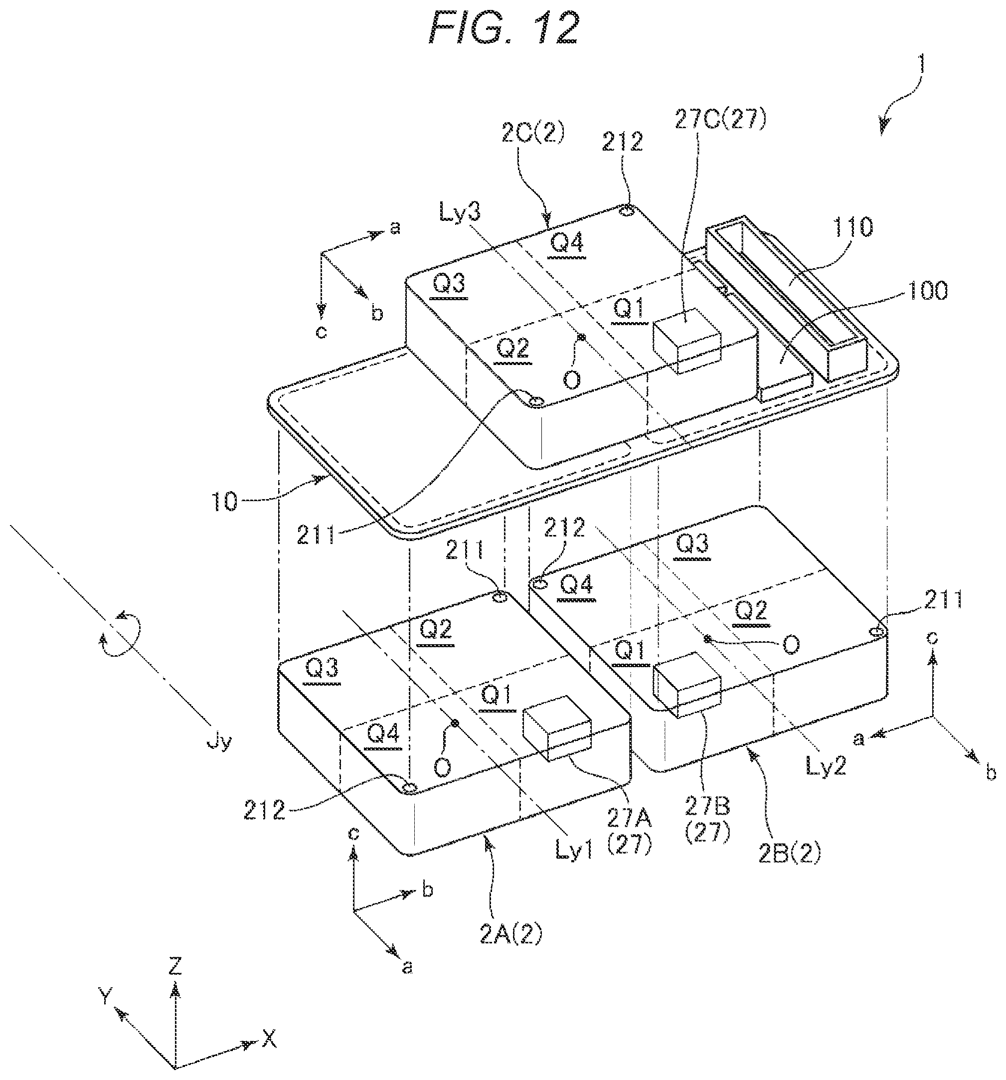 Patent US12313647 Figure 11 – Sensor unit, electronic apparatus, and moving object