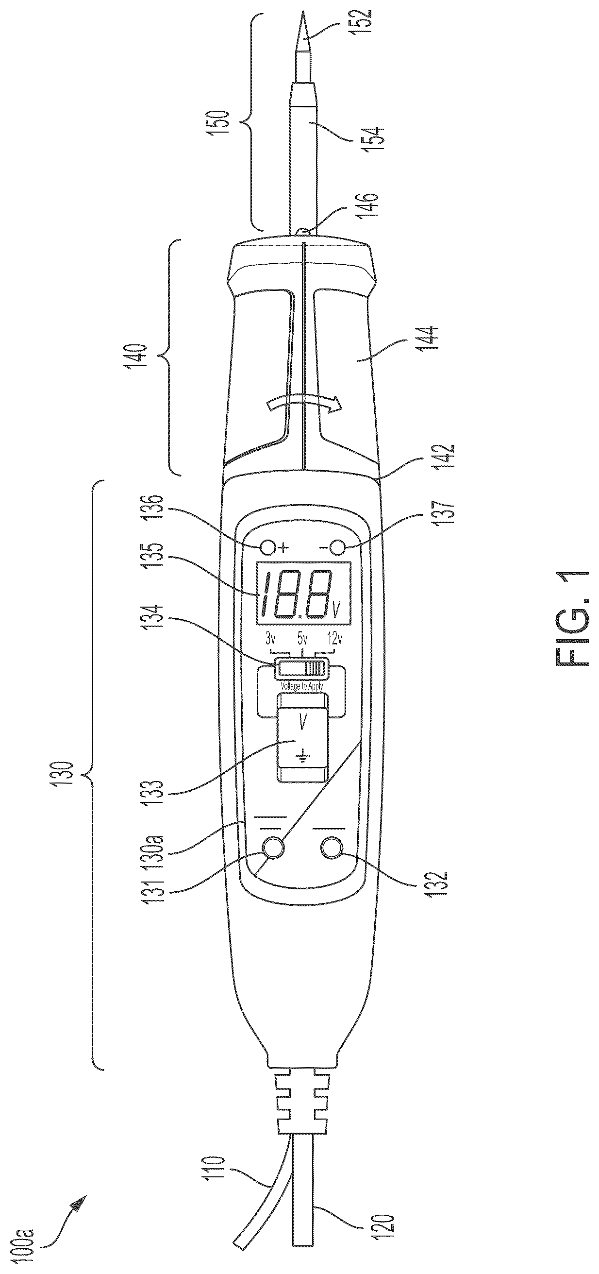 Patent US12313649 Figure 1 – Rotational electrical probe