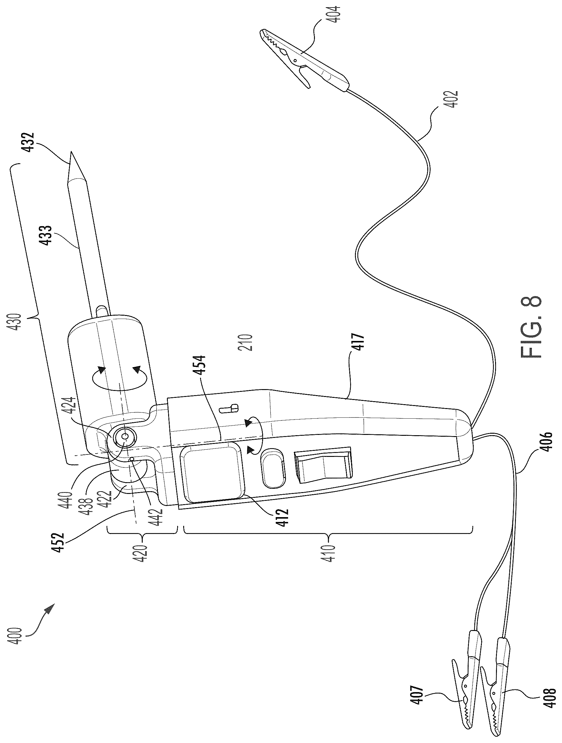 Patent US12313649 Figure 11 – Rotational electrical probe