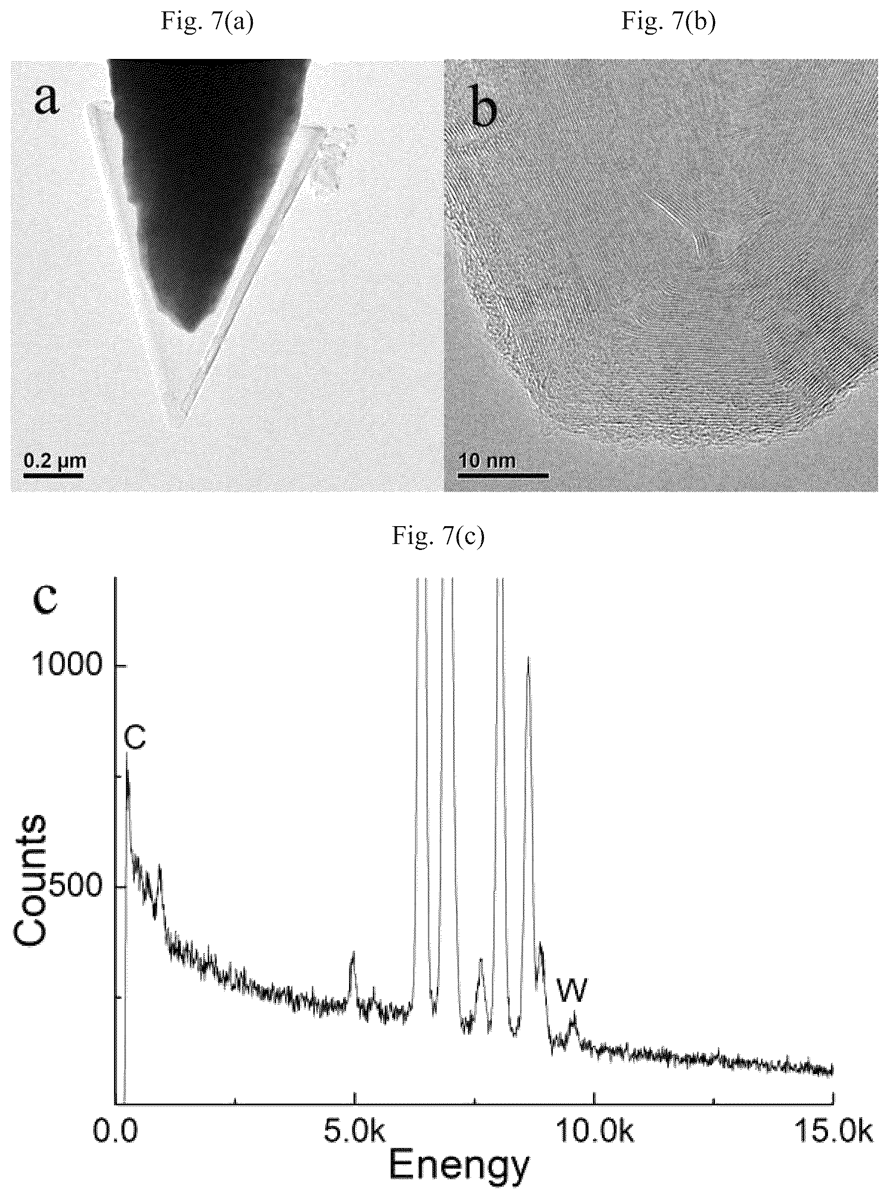 Patent US12313653 Figure 8 – Carbon nanomaterial functionalized needle tip modified with low work function material and preparation method thereof