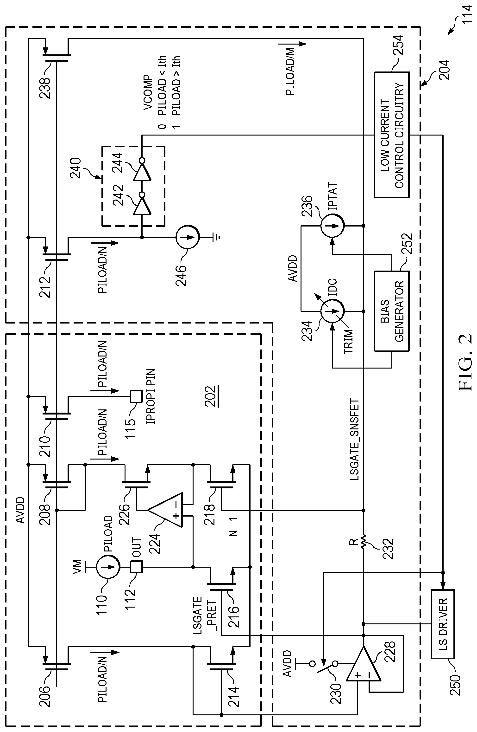 Patent US12313660 Figure 2 – Methods and apparatus to improve accuracy of current sense circuitry