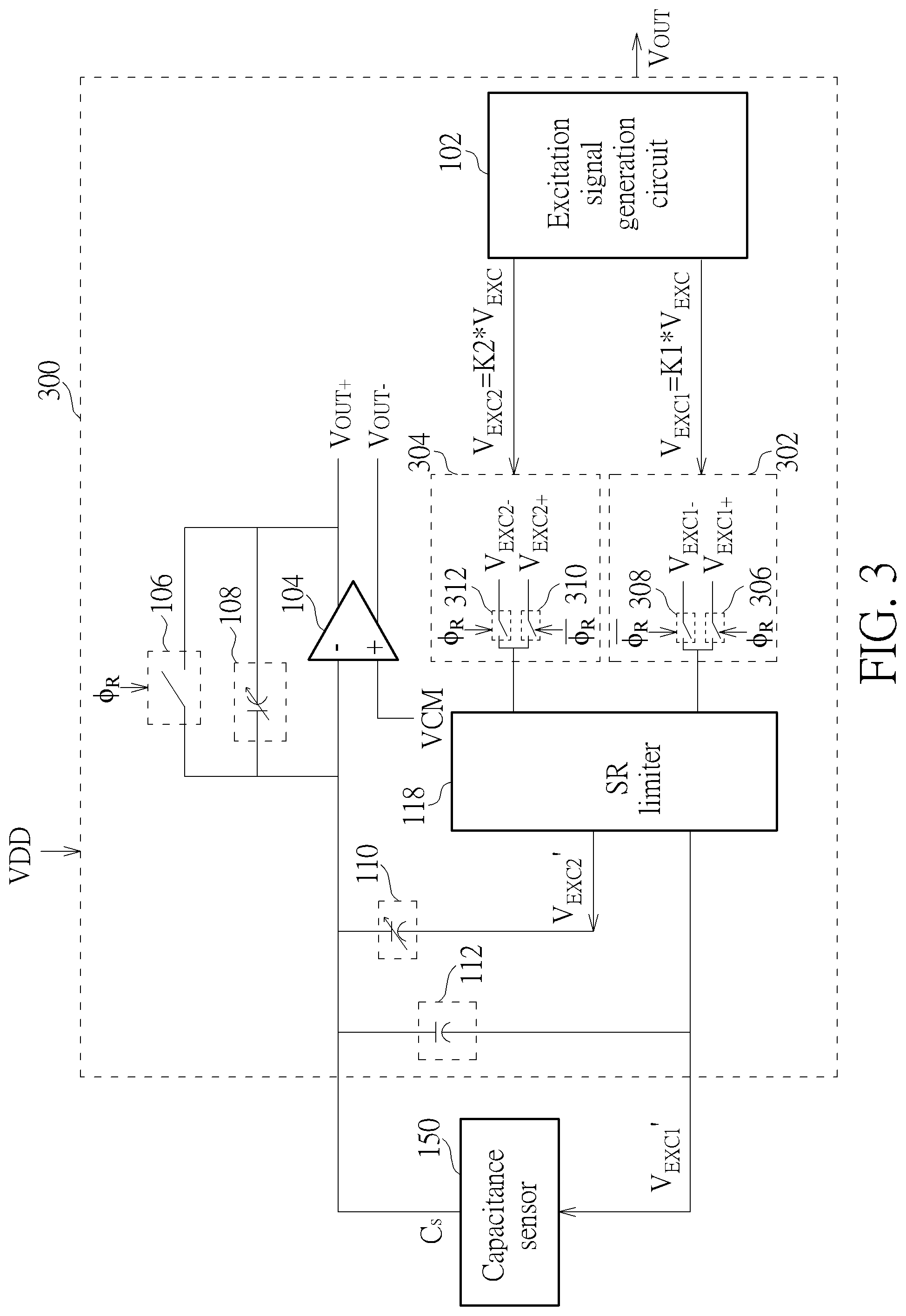 Patent US12313664 Figure 3 – Capacitance measurement circuit