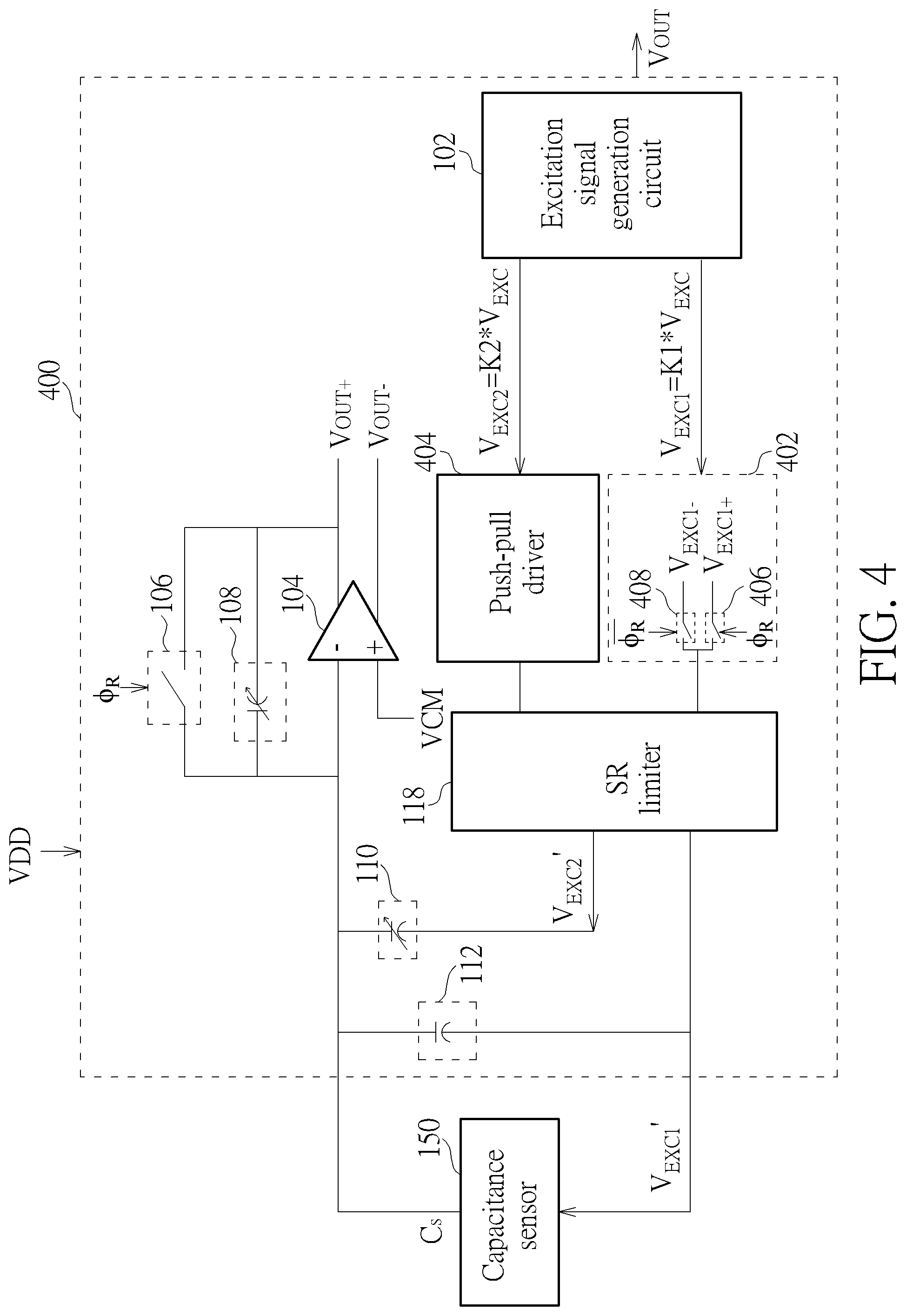 Patent US12313664 Figure 4 – Capacitance measurement circuit
