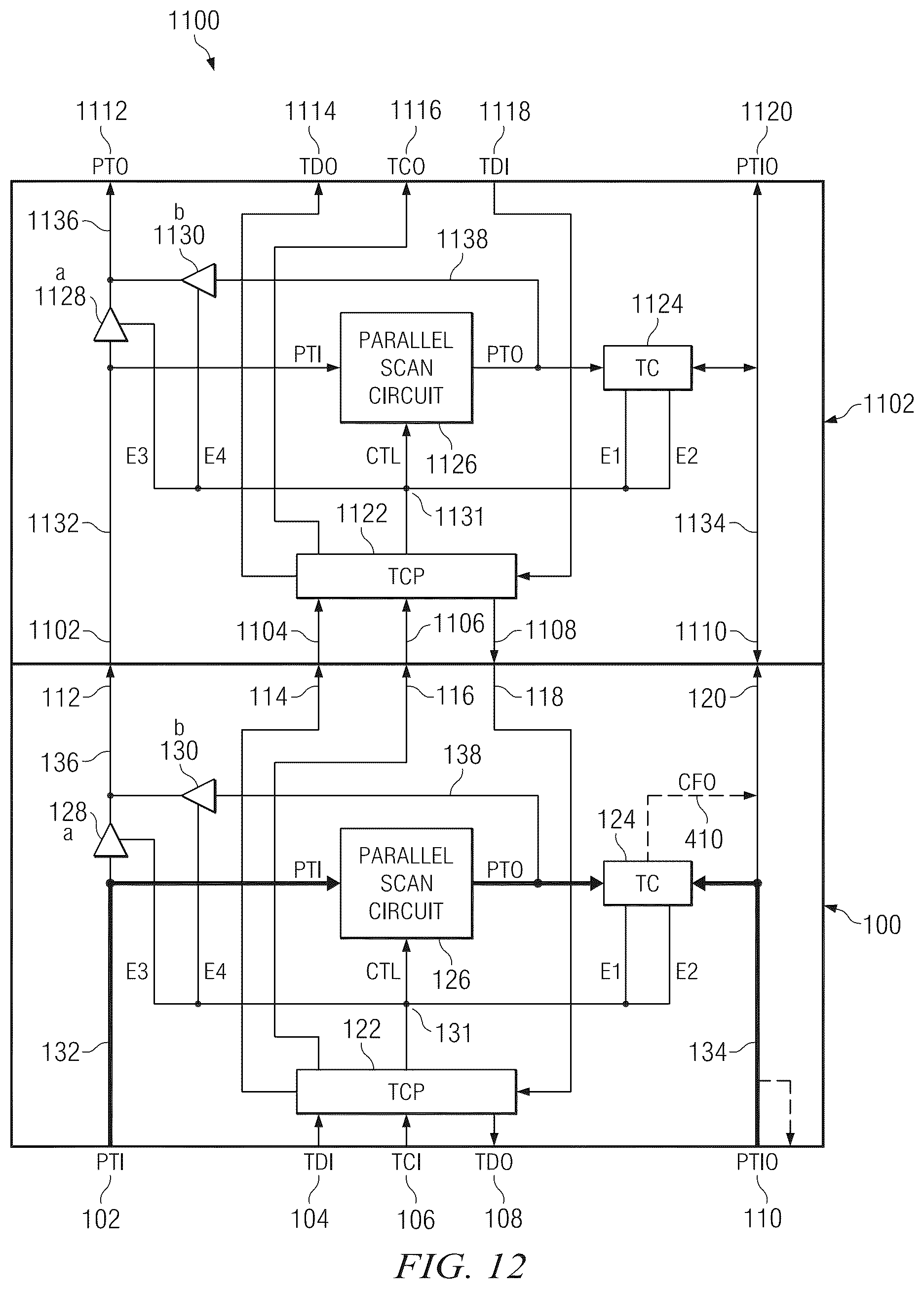 Patent US12313667 Figure 7 – Integrated circuit die test architecture