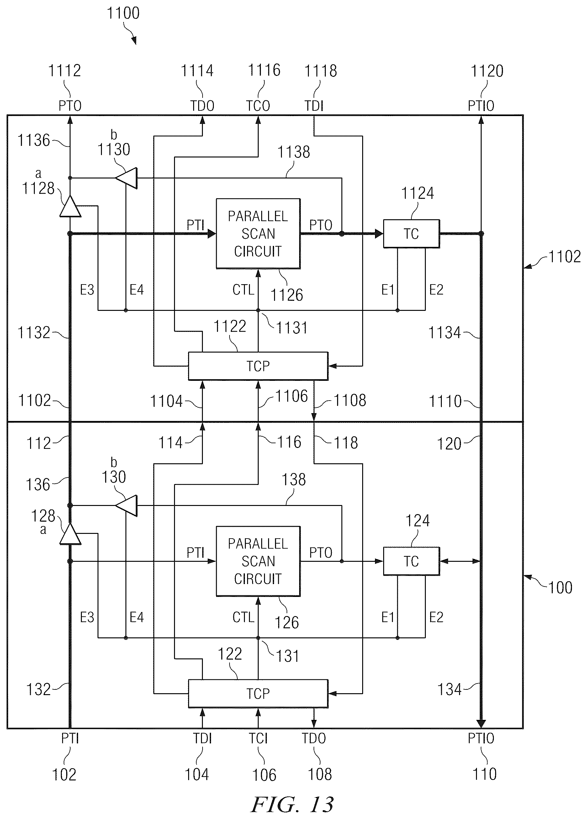 Patent US12313667 Figure 8 – Integrated circuit die test architecture