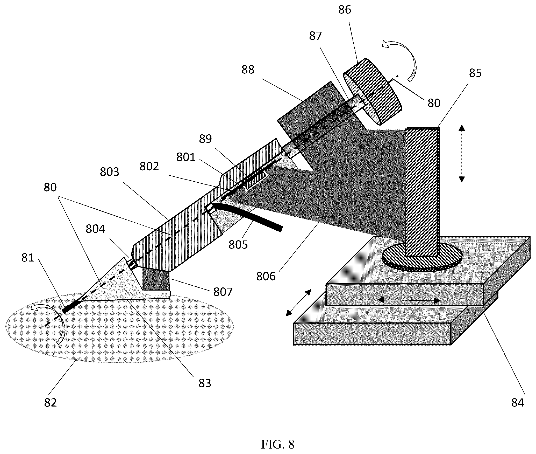 Patent US12313676 Figure 8 – Planarity control for load pull tuner on wafer