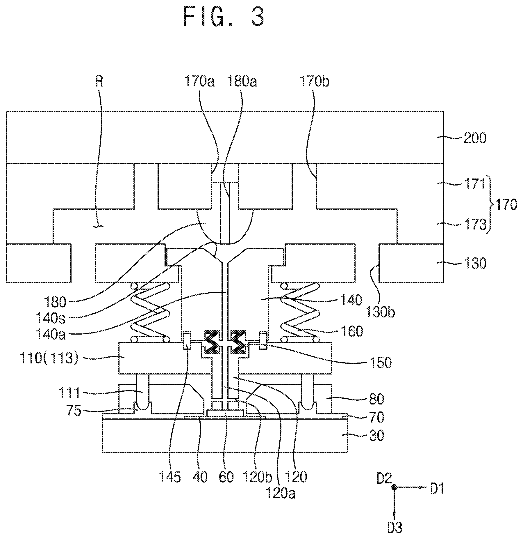 Patent US12313677 Figure 3 – Pressurizing device for semiconductor testing and semiconductor test device including the same