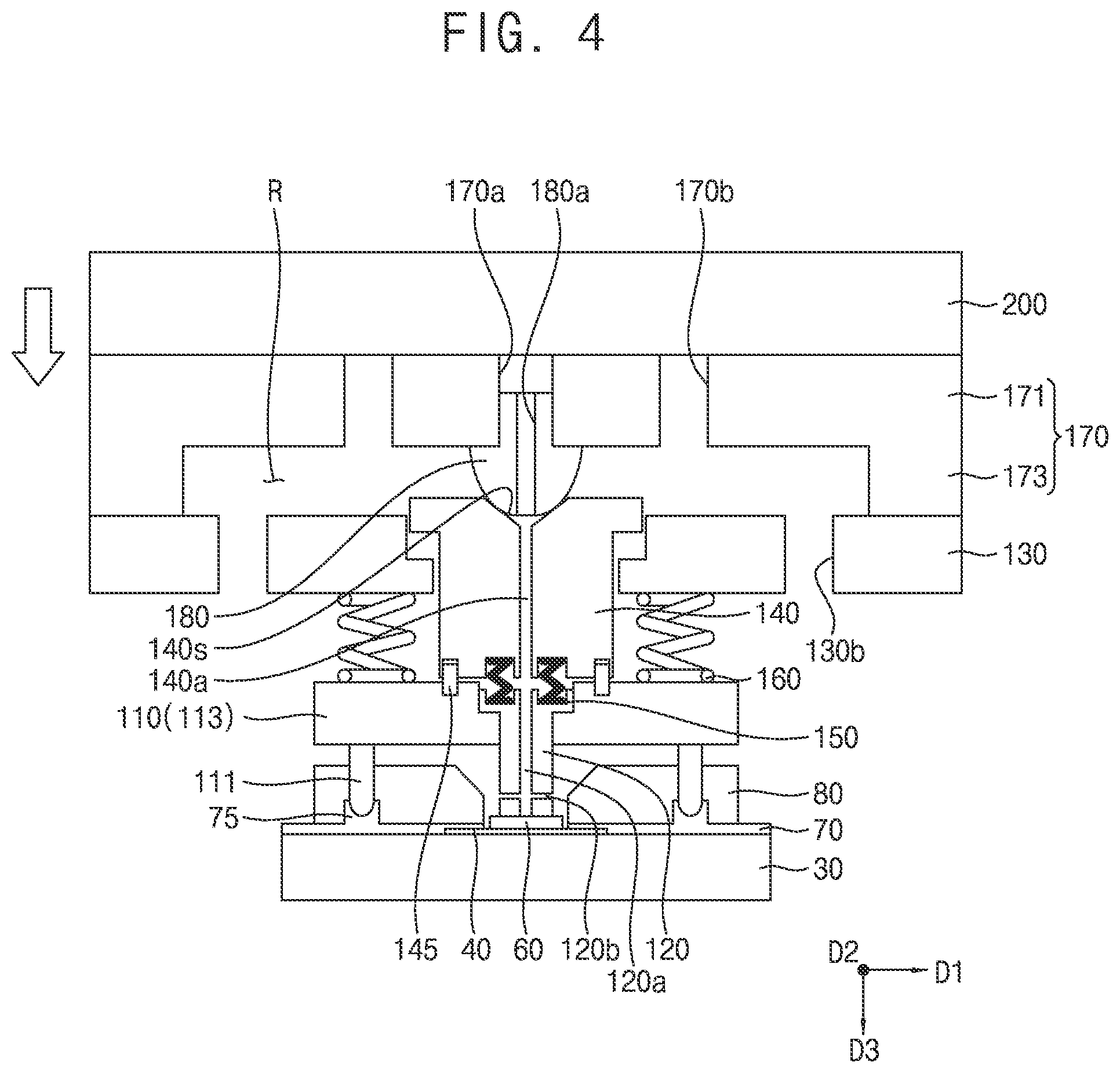 Patent US12313677 Figure 4 – Pressurizing device for semiconductor testing and semiconductor test device including the same