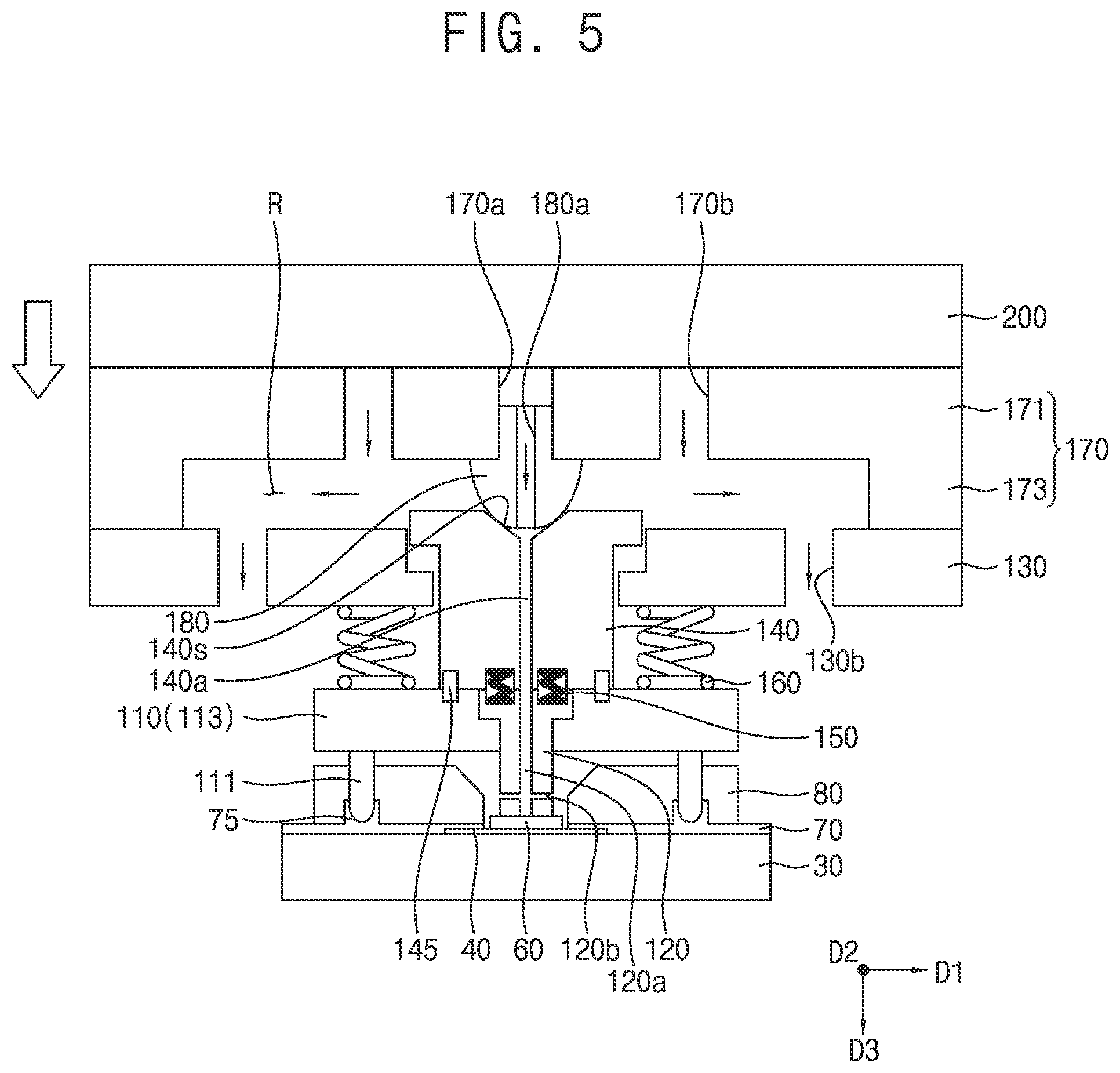 Patent US12313677 Figure 5 – Pressurizing device for semiconductor testing and semiconductor test device including the same