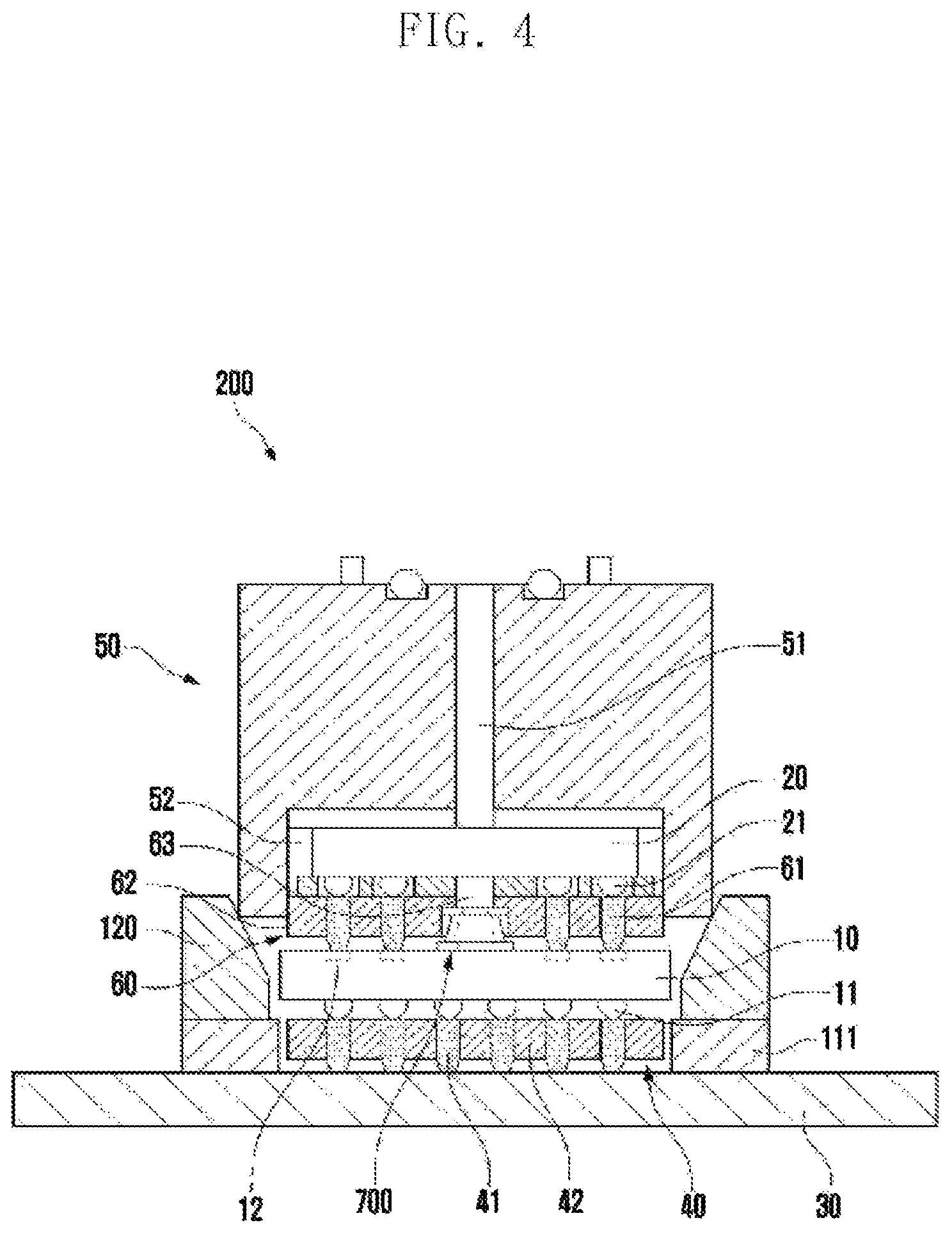 Patent US12313678 Figure 4 – Test apparatus for a semiconductor package