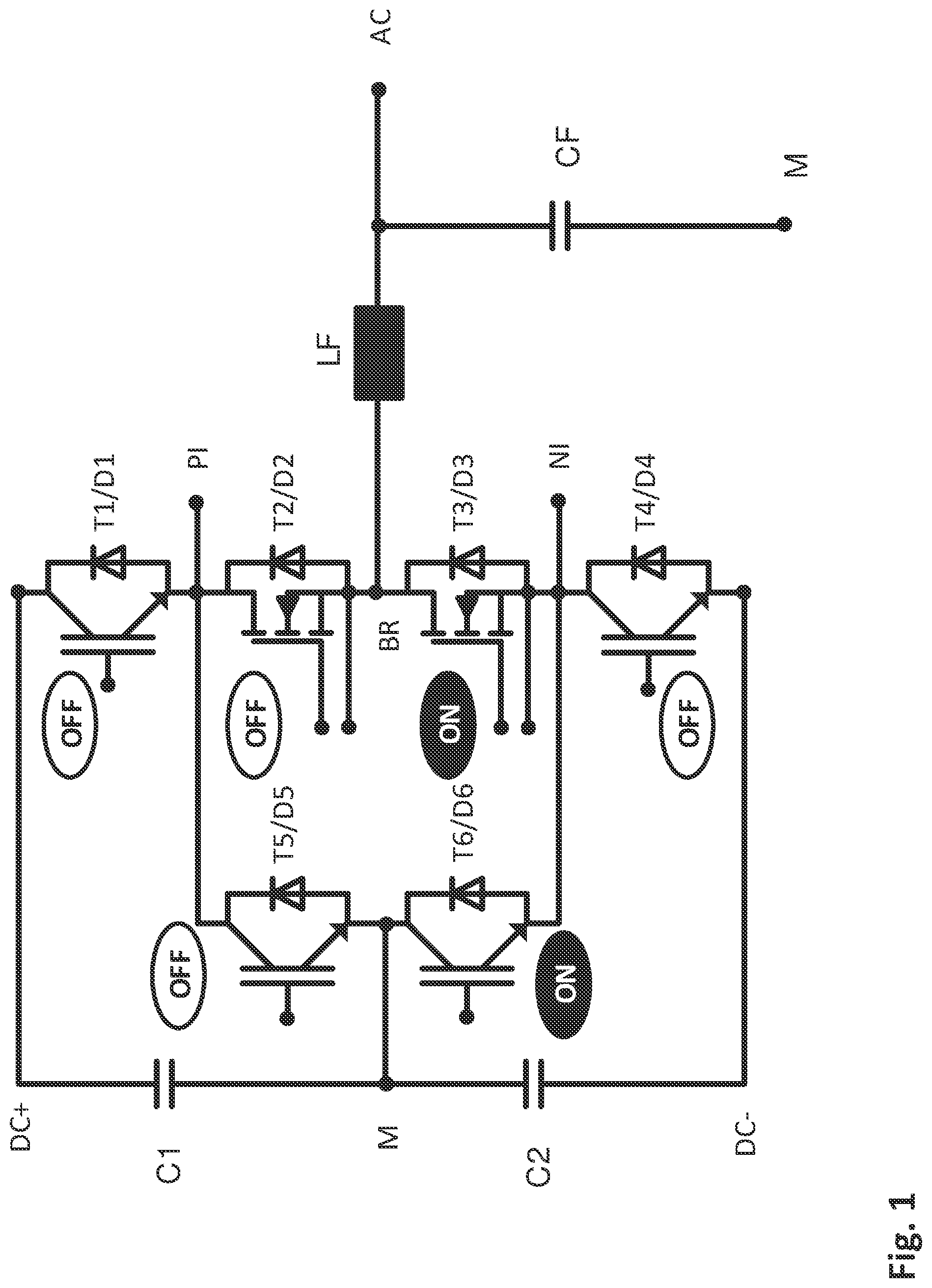 Patent US12313698 Figure 1 – Method for self-testing of a phase of a 3-level ANPC converter with LC filter