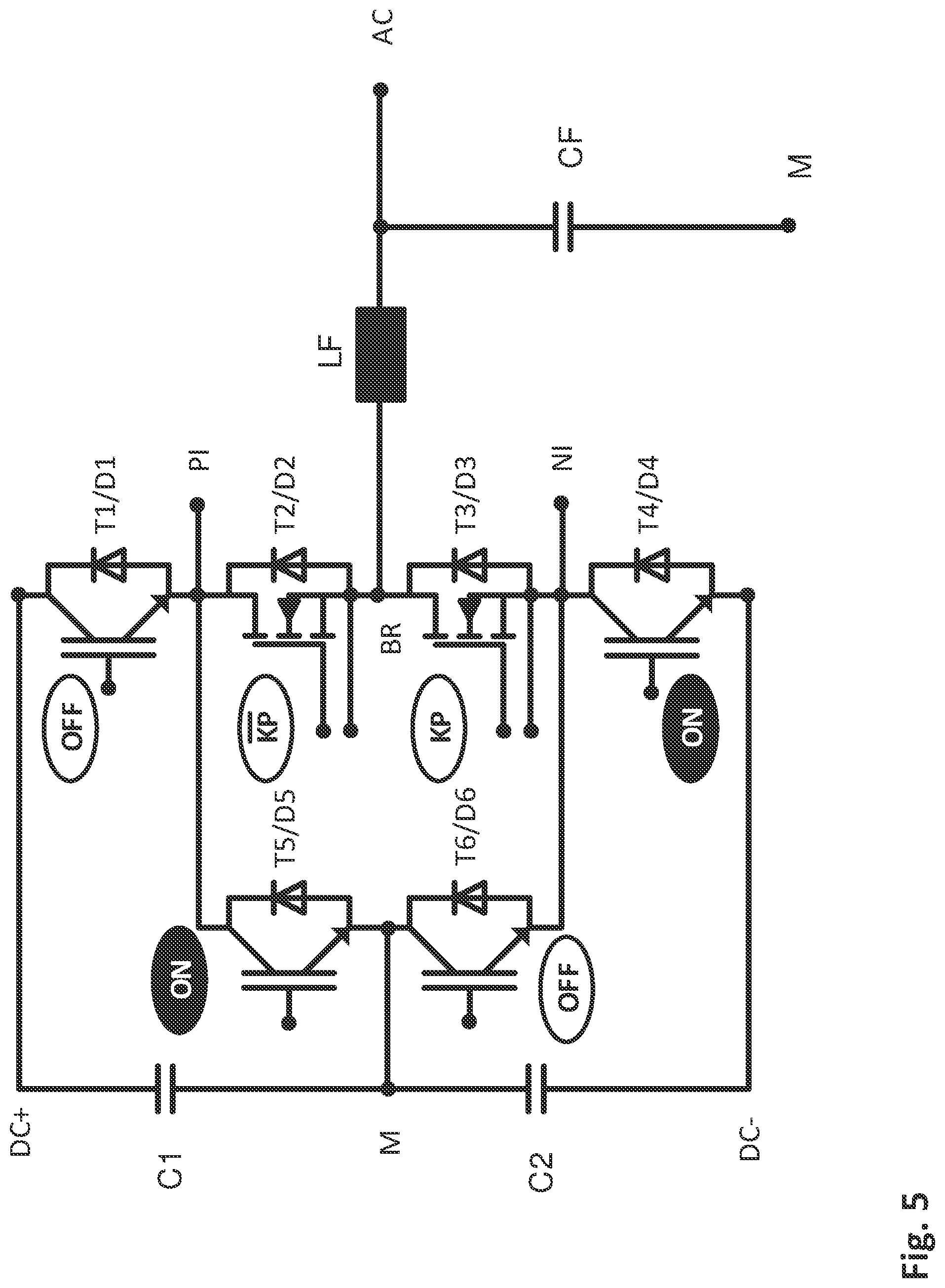 Patent US12313698 Figure 5 – Method for self-testing of a phase of a 3-level ANPC converter with LC filter