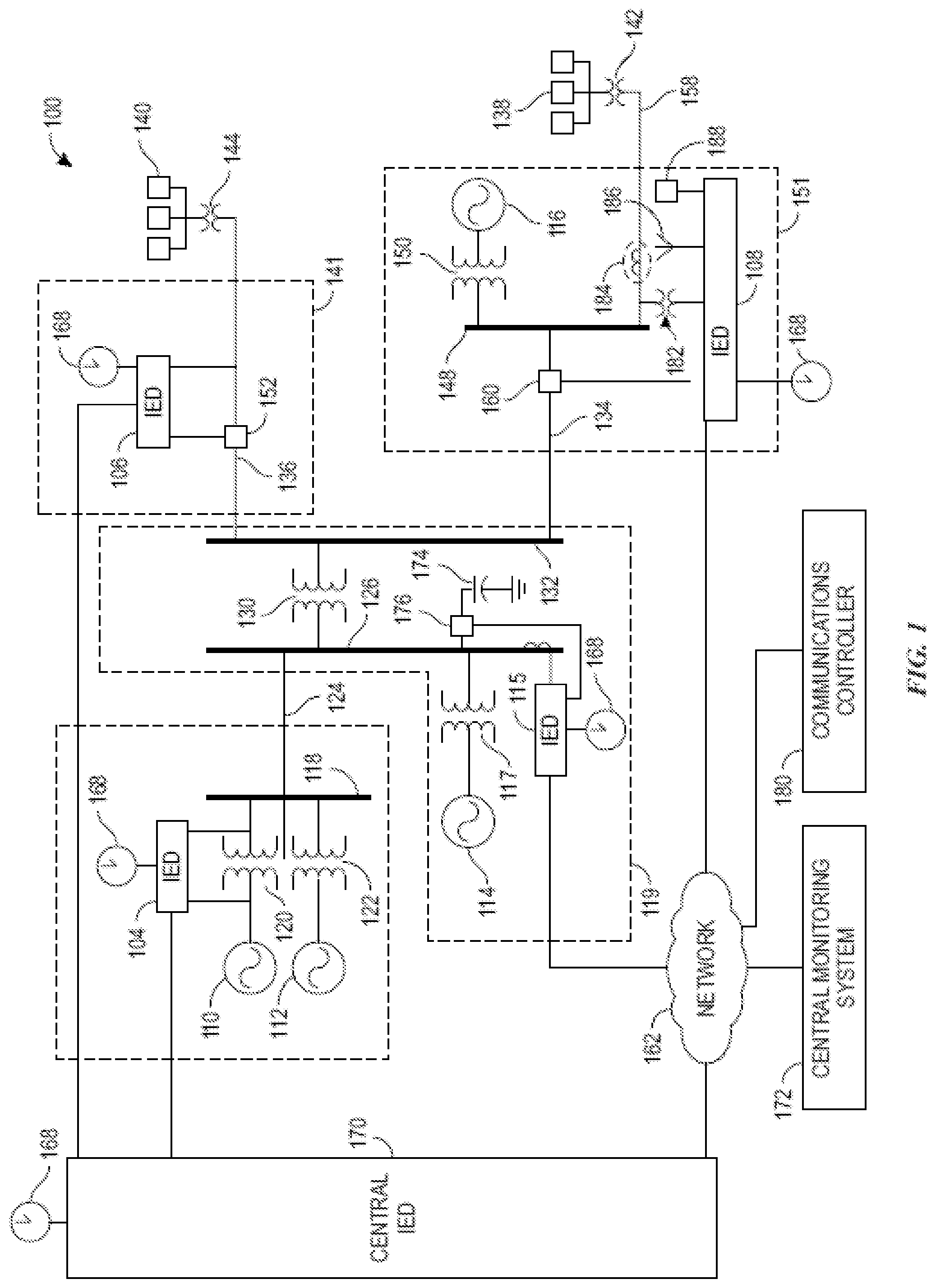 Patent US12313701 Figure 1 – Capacitor bank fault detection and identification