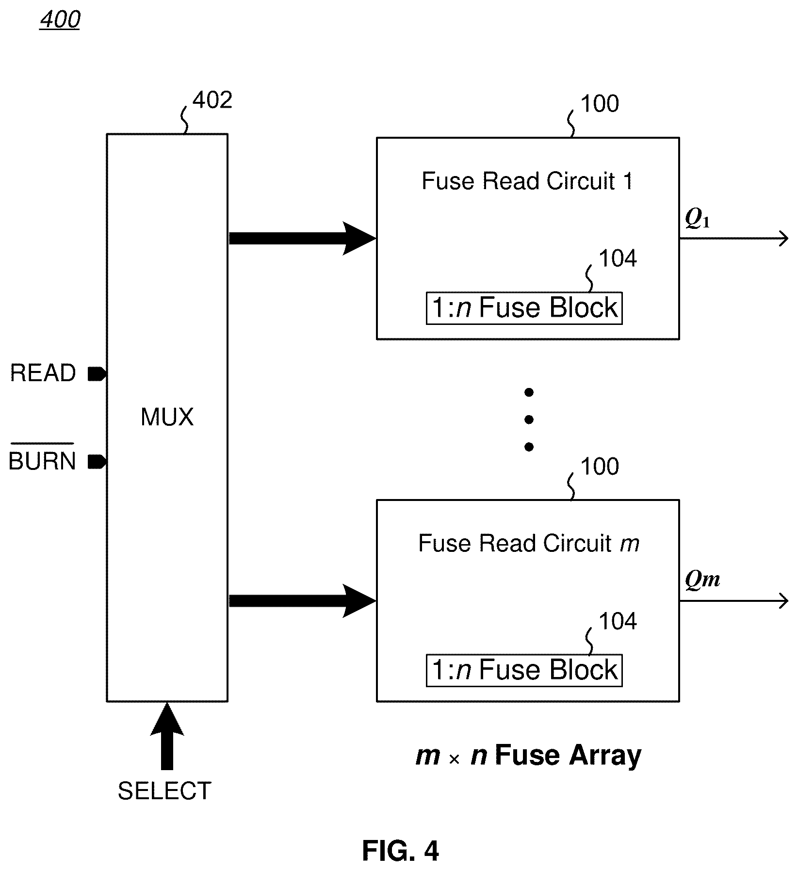 Patent US12313703 Figure 3 – Low-voltage fuse read circuit