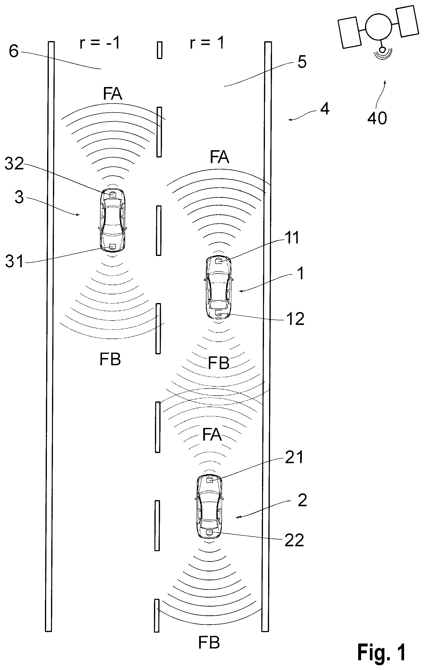 Patent US12313736 Figure 1 – Method for low-interference operation of a plurality of radar sensors