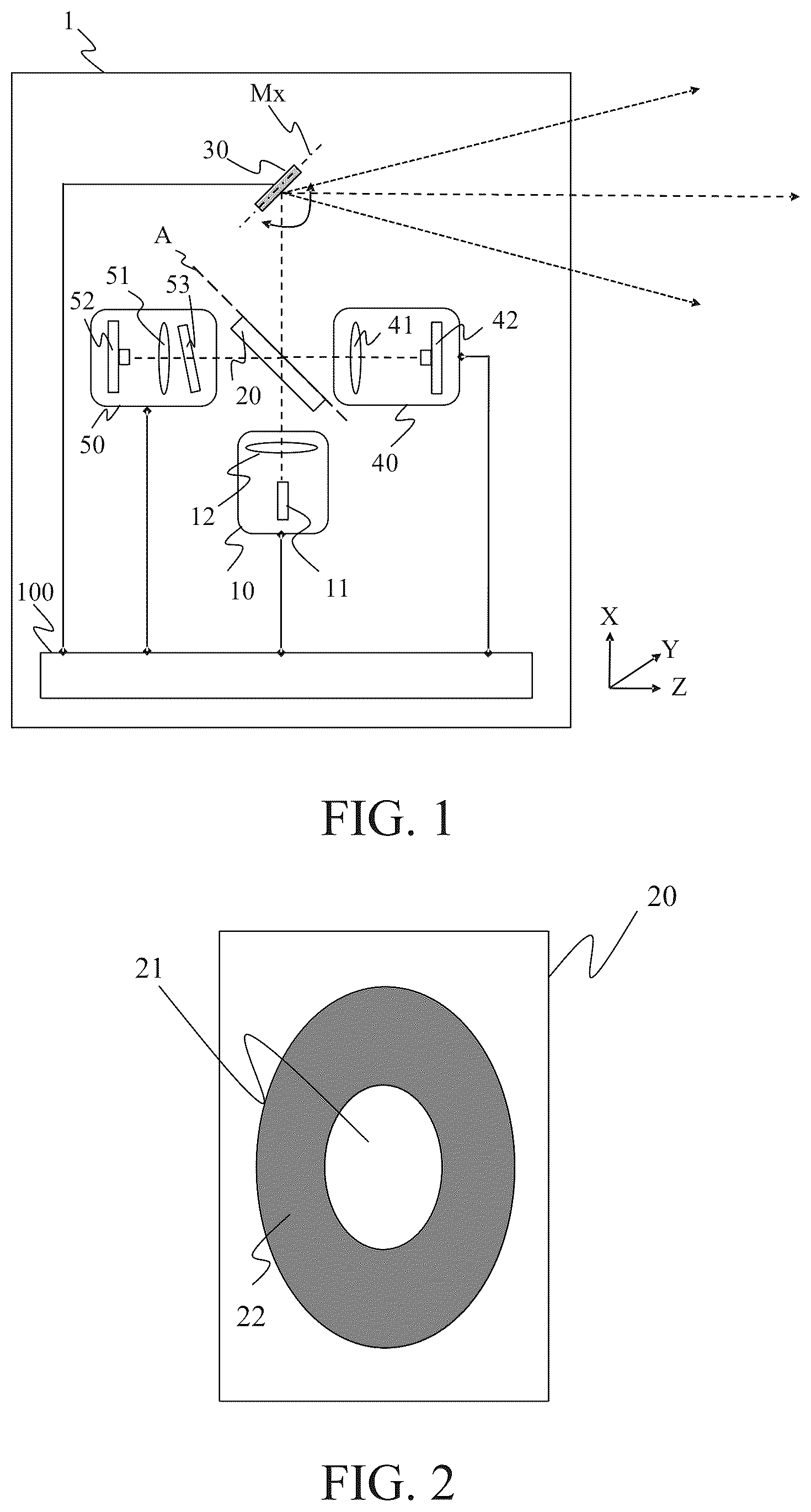 Patent US12313744 Figure 1 – Optical apparatus, in-vehicle system, and mobile apparatus