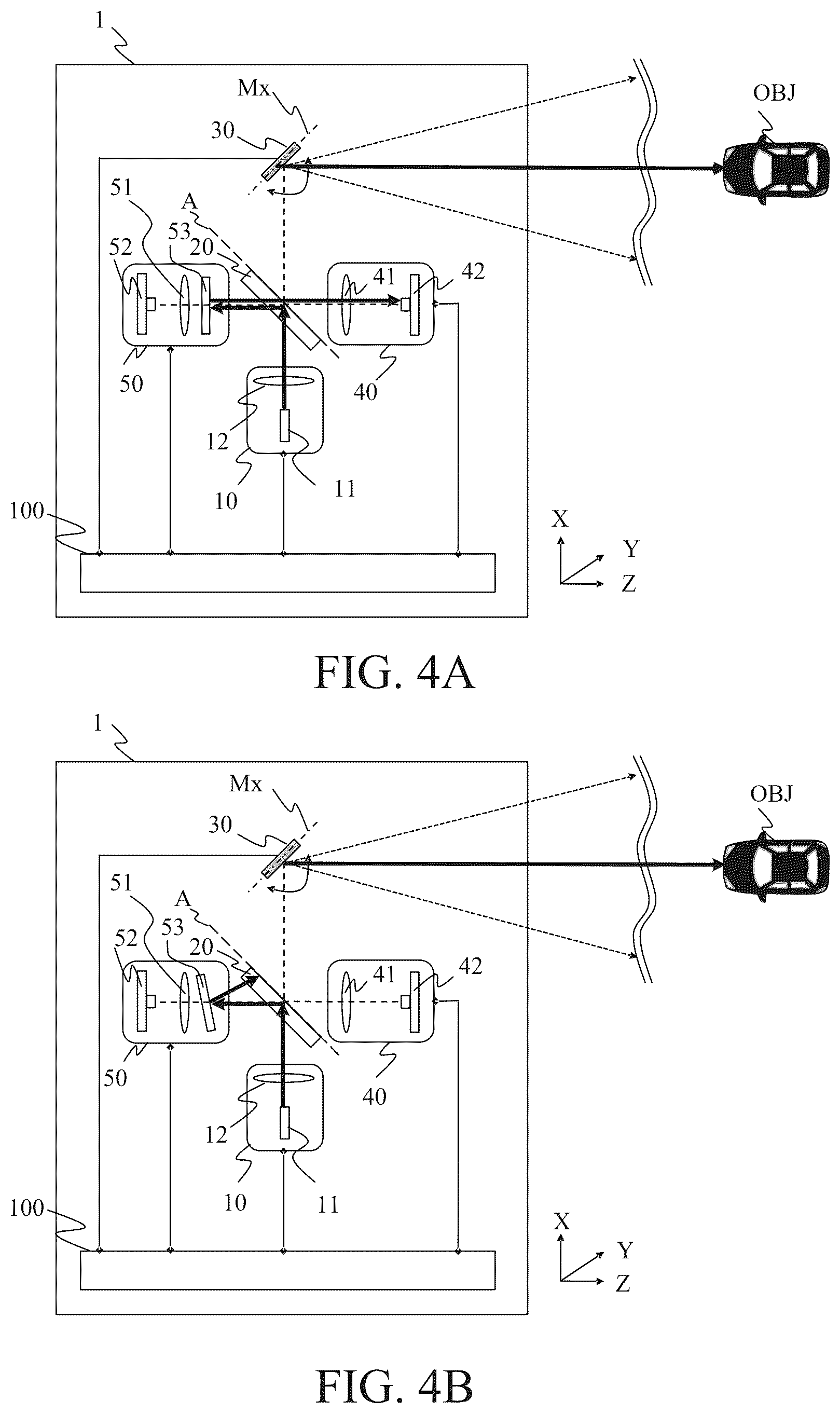 Patent US12313744 Figure 4 – Optical apparatus, in-vehicle system, and mobile apparatus