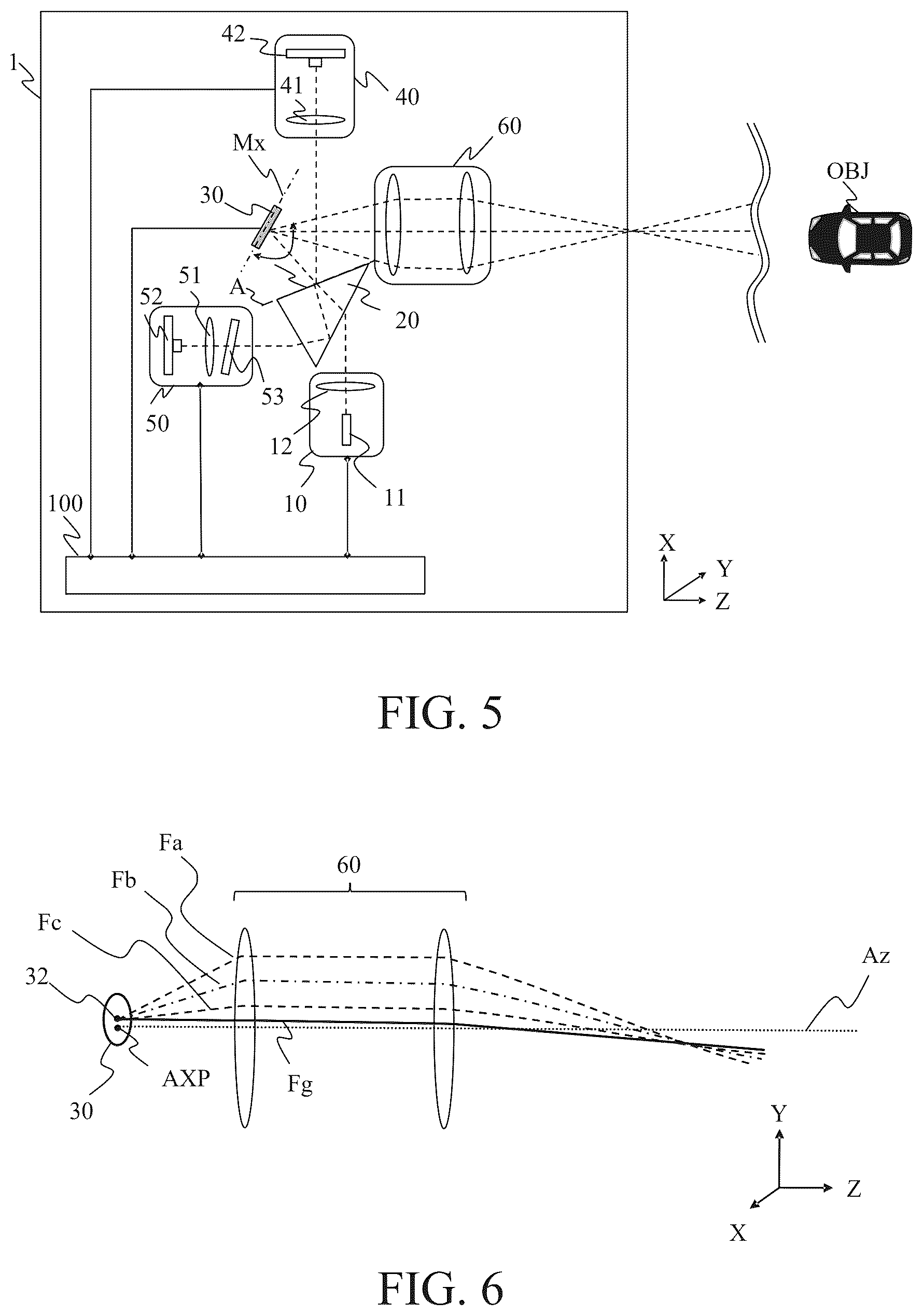 Patent US12313744 Figure 5 – Optical apparatus, in-vehicle system, and mobile apparatus