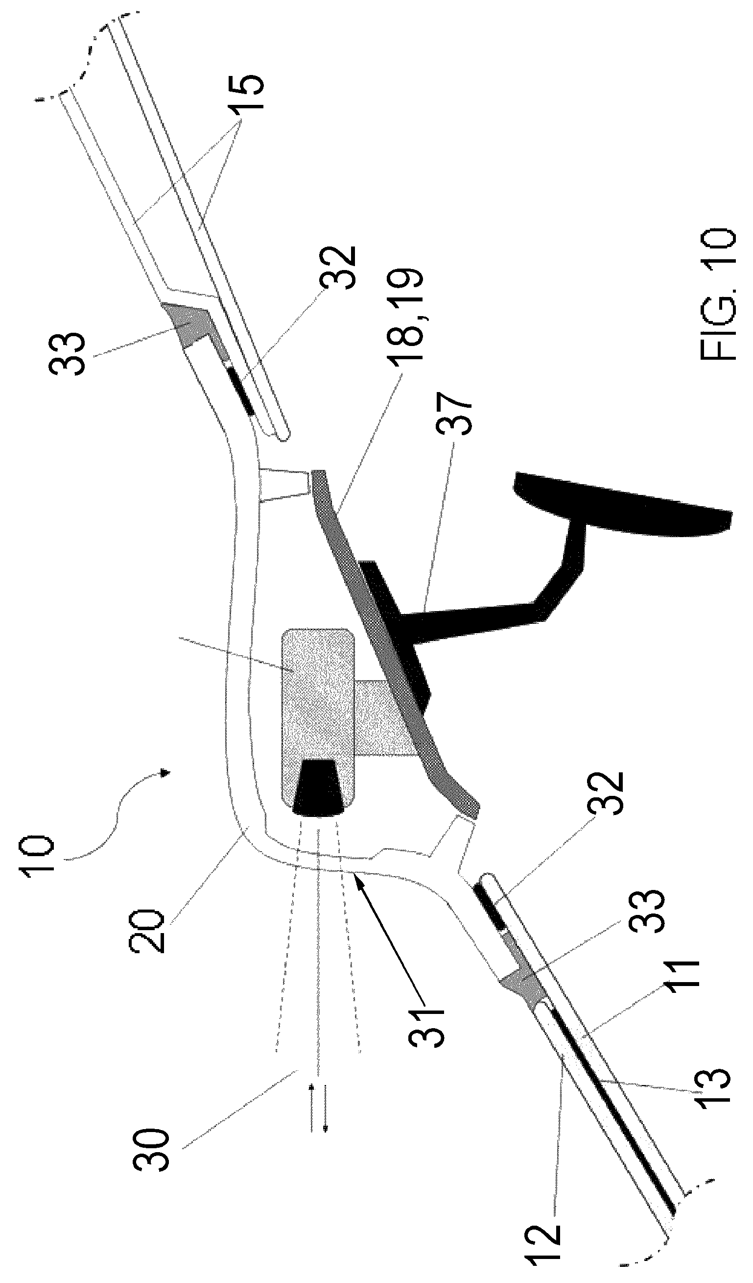 Patent US12313778 Figure 10 – Vehicle window with integrated sensor module