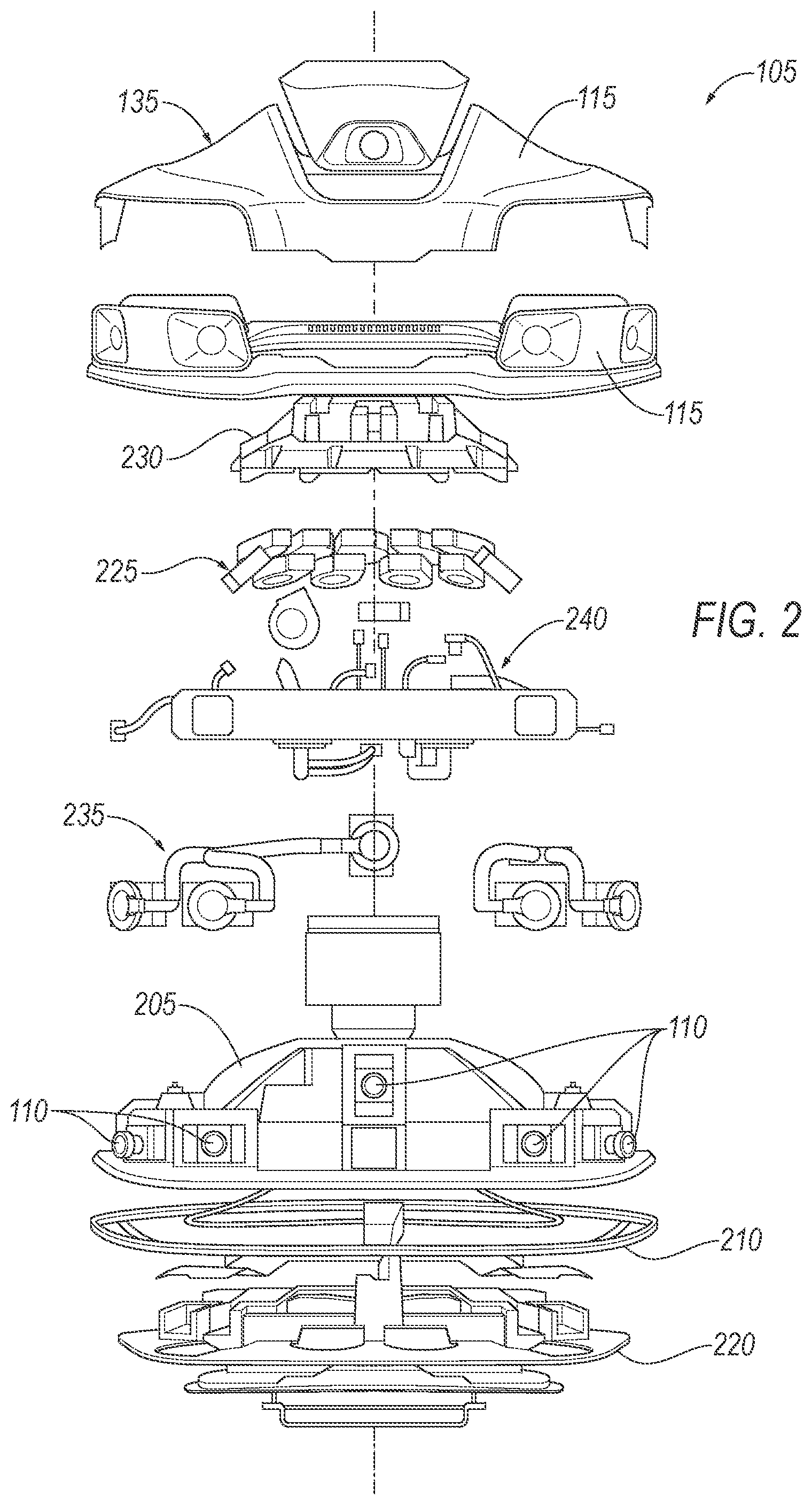 Patent US12313781 Figure 2 – Sensor assembly with fluid management seal