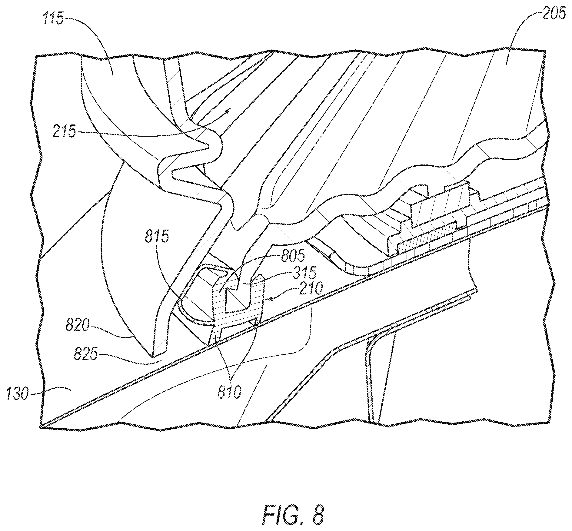 Patent US12313781 Figure 7 – Sensor assembly with fluid management seal