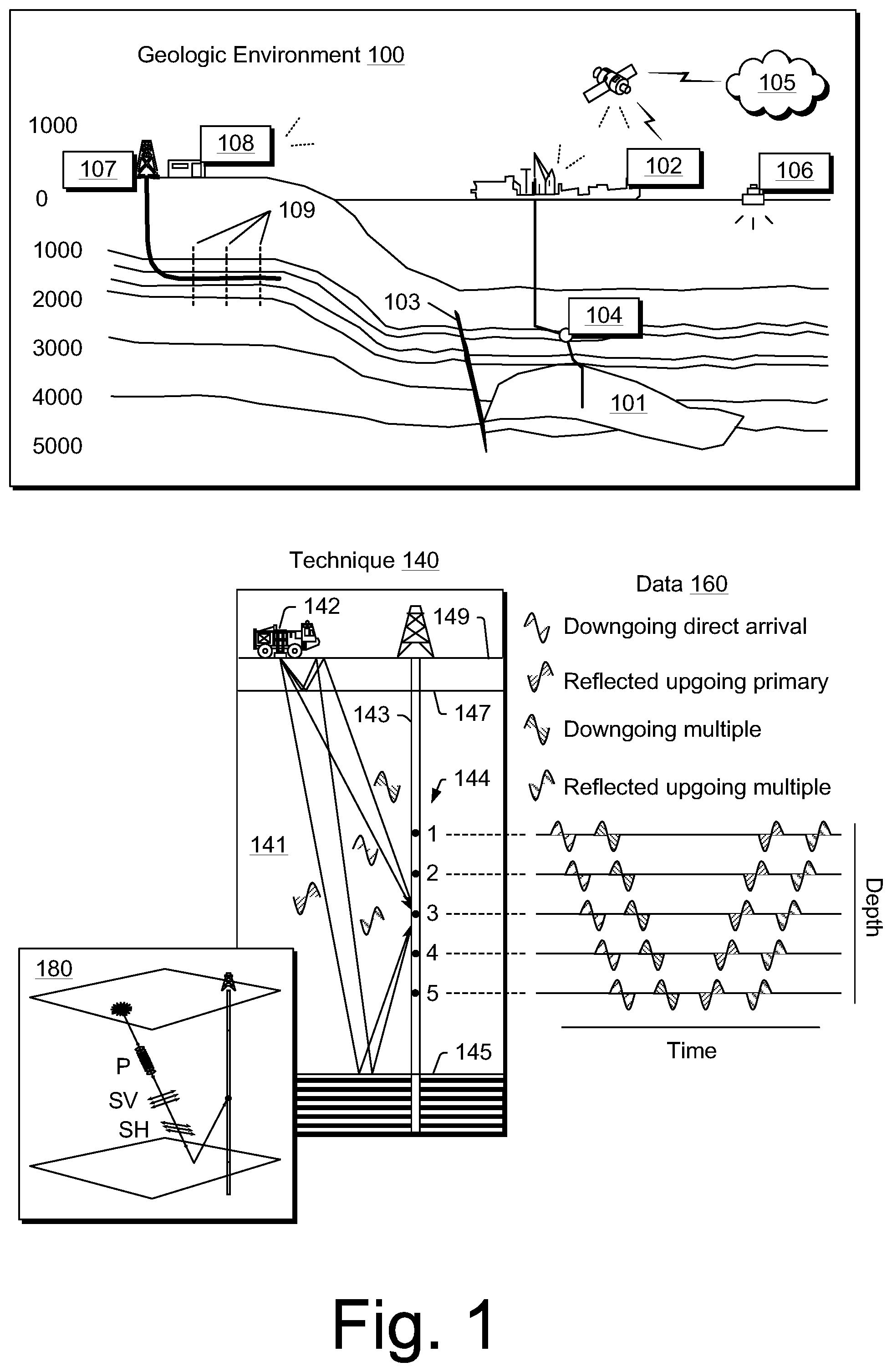 Patent US12313801 Figure 1 – Marine seismic imaging
