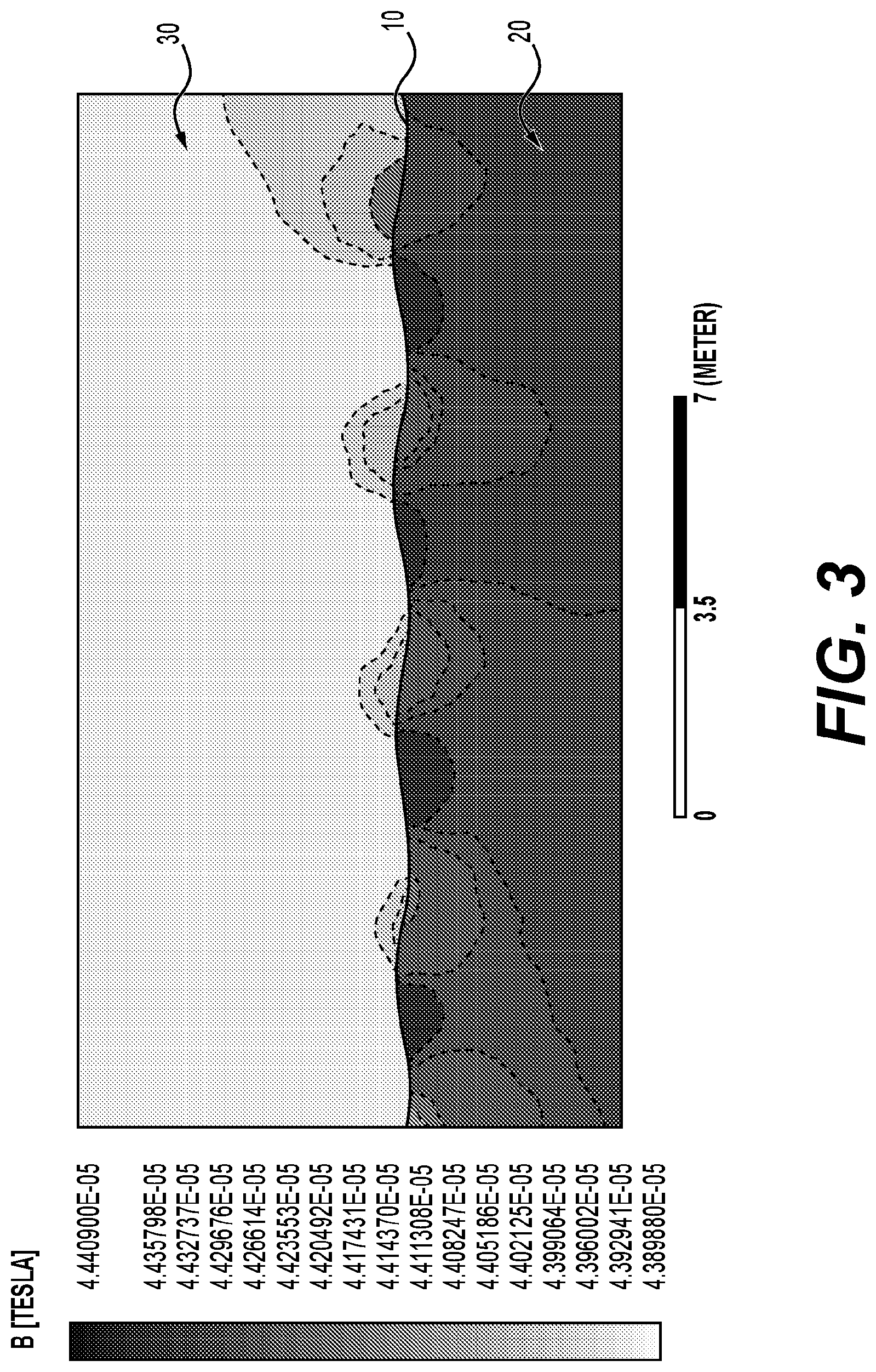Patent US12313806 Figure 3 – Detection of ferromagnetic objects submerged in a body of water