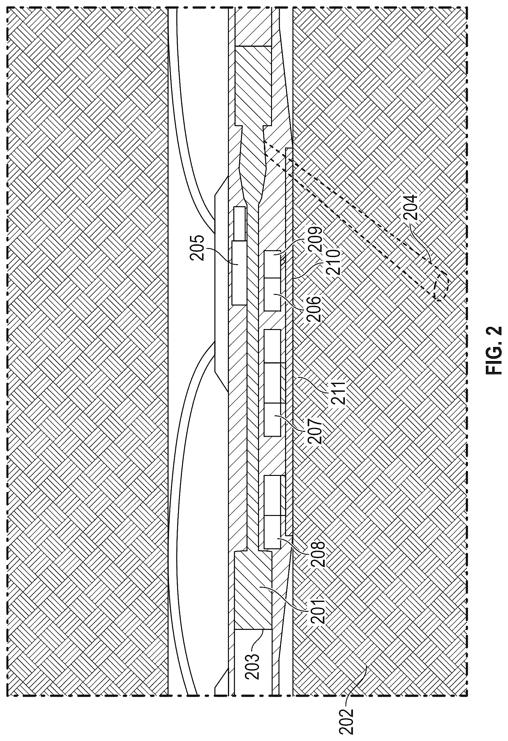 Patent US12313809 Figure 2 – Non-invaded formation density measurement and photoelectric evaluation using an x-ray source