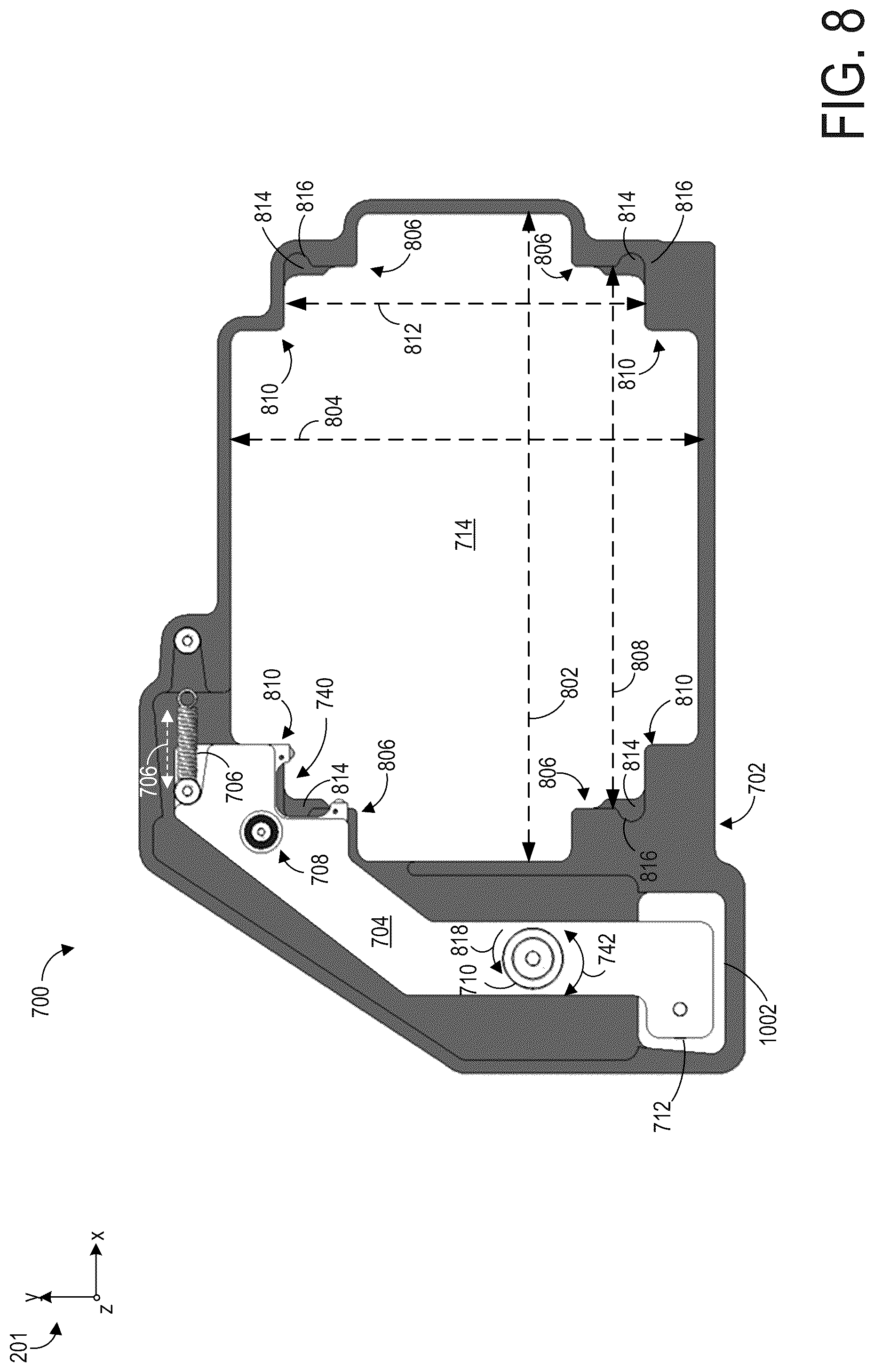 Patent US12313835 Figure 8 – Method and systems for autofocusing