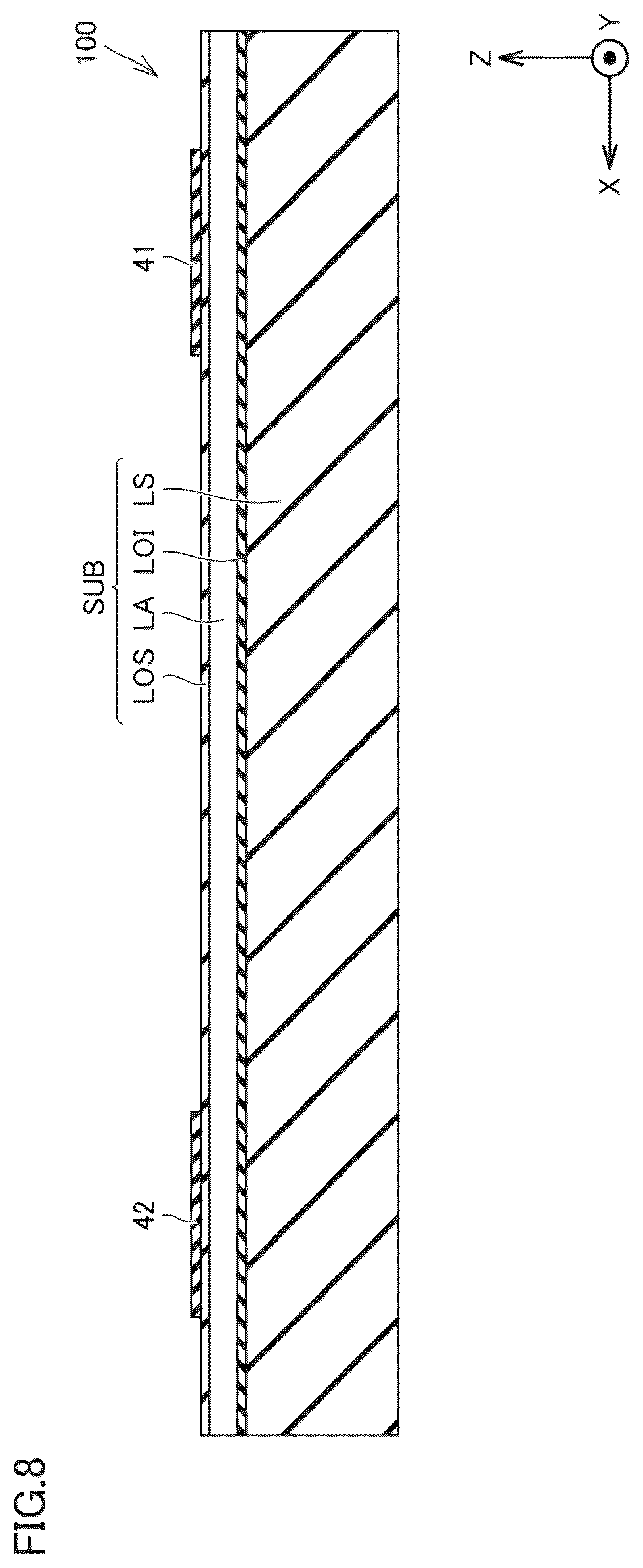 Patent US12313840 Figure 8 – Optical scanning device, distance measuring device, and method for manufacturing optical scanning device