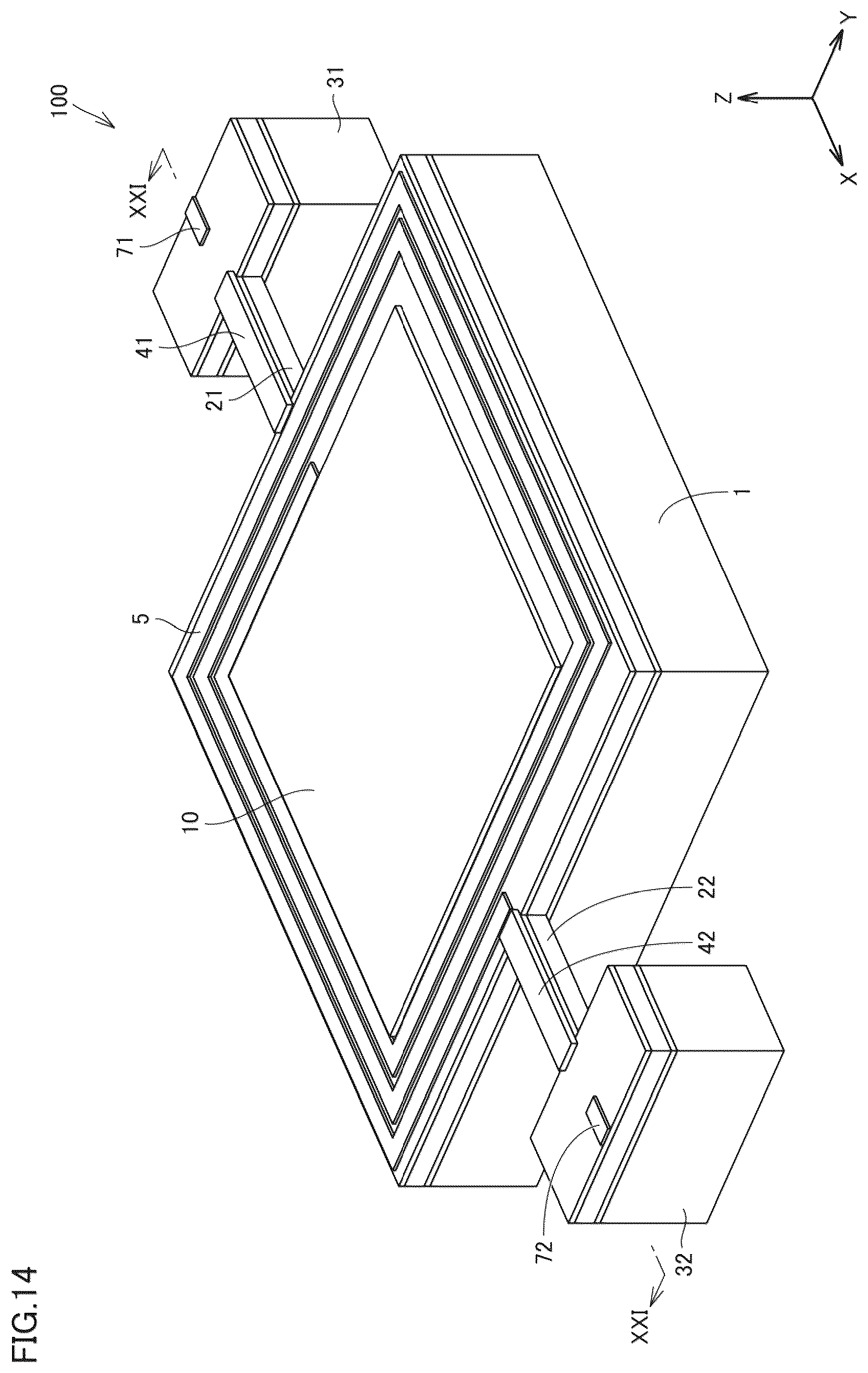Patent US12313840 Figure 14 – Optical scanning device, distance measuring device, and method for manufacturing optical scanning device