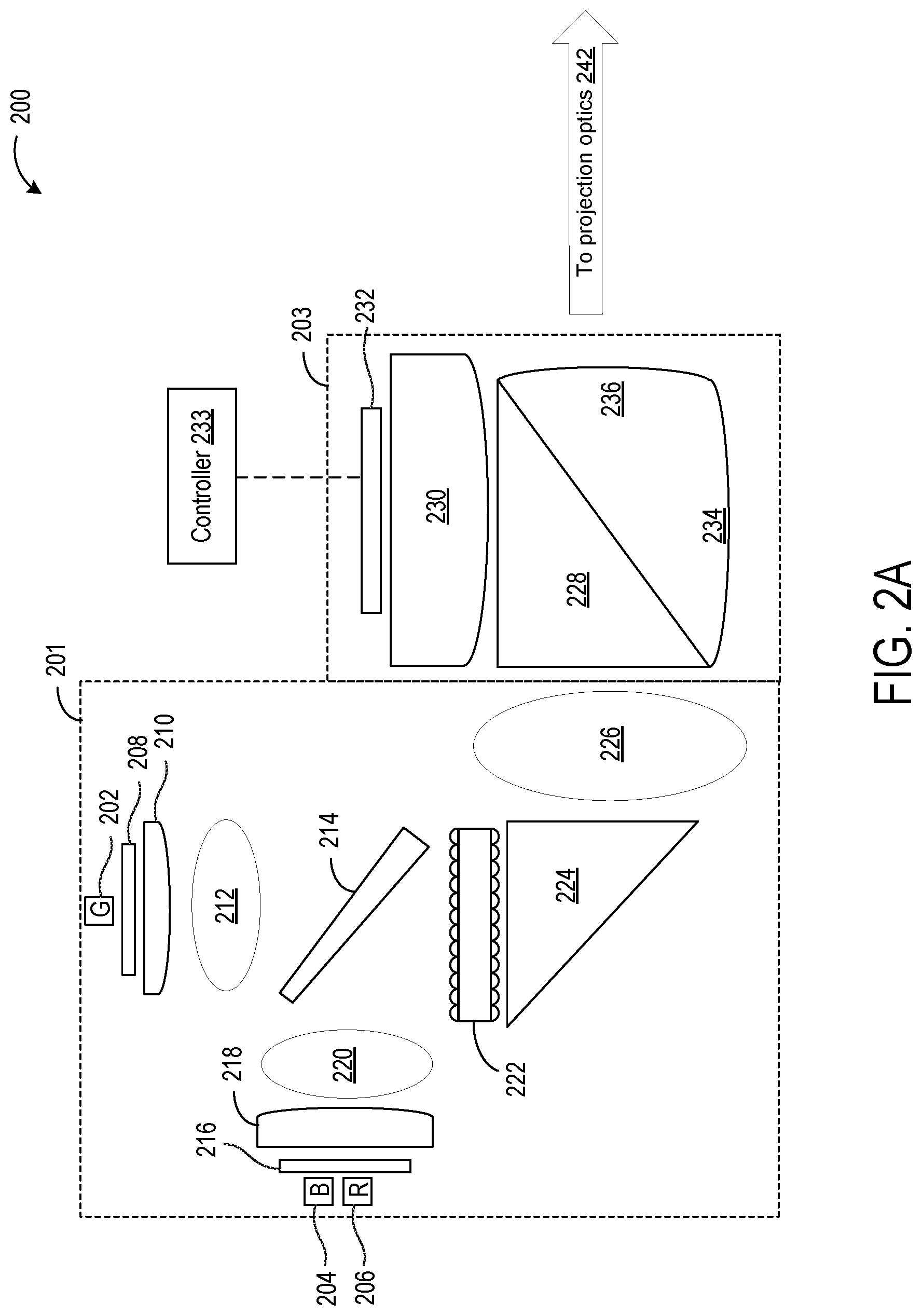 Patent US12313845 Figure 2 – Illuminating spatial light modulator with LED array