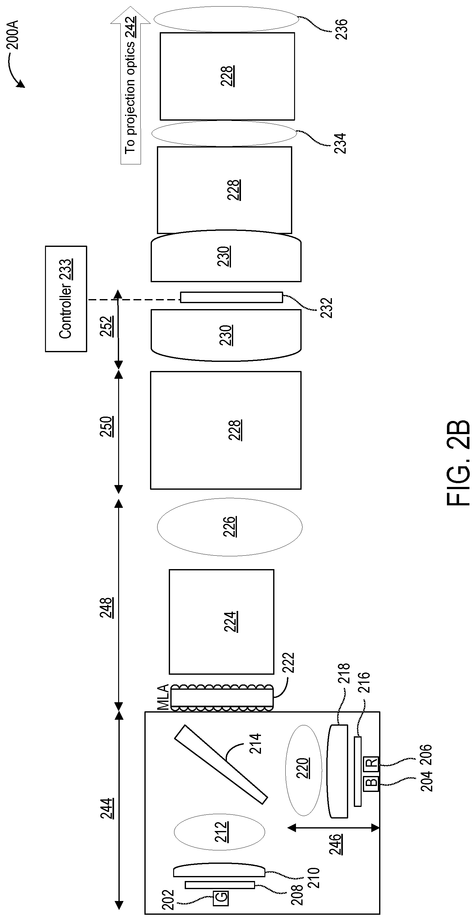 Patent US12313845 Figure 3 – Illuminating spatial light modulator with LED array